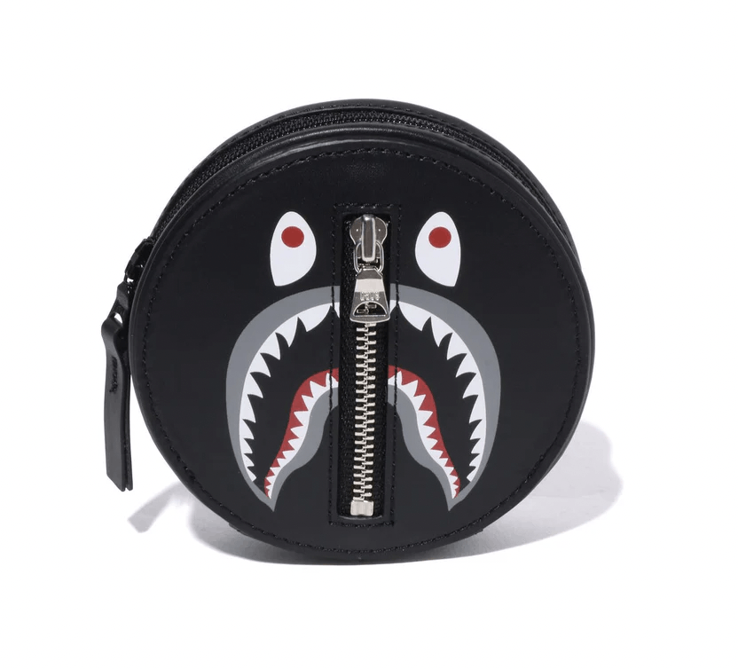 小物 BAPE SHARK MINI WALLET MCM x BAPE Shark Zip Wallet Visetos Mini Cognac in Coated