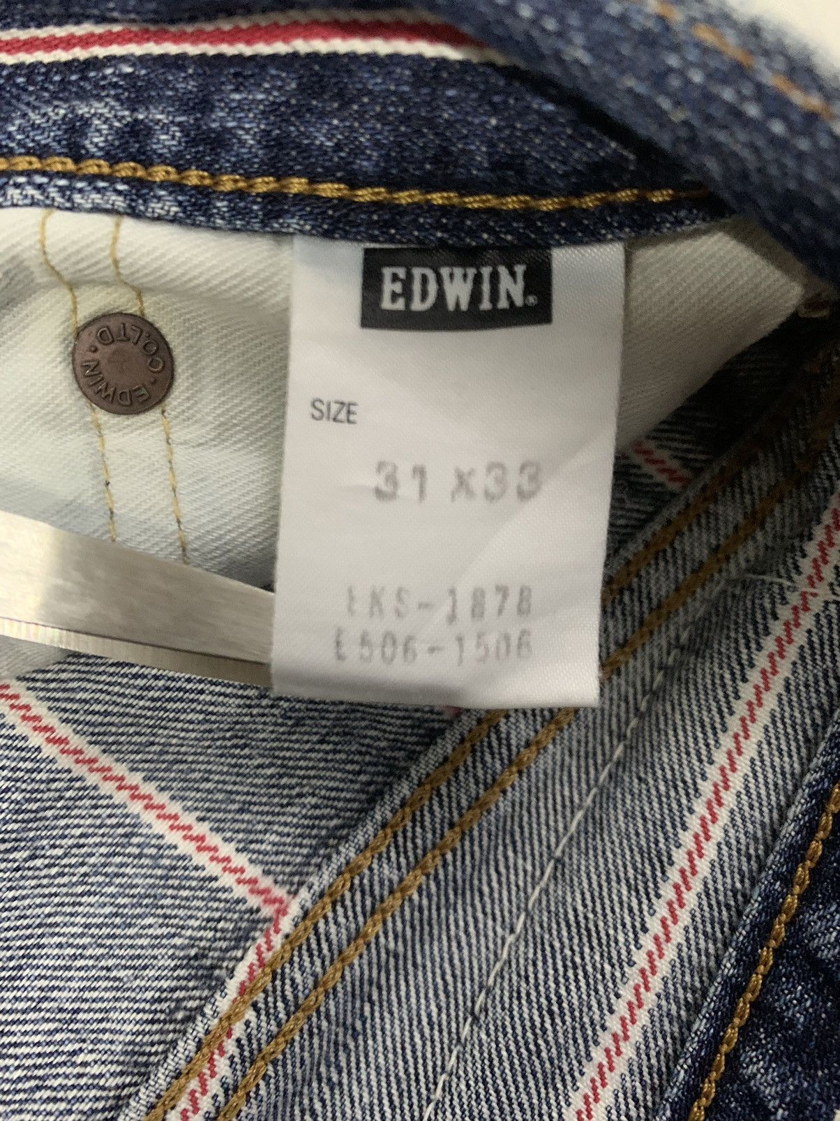 Edwin Vintage Edwin 13Oz Grand Blue Full Selvedge Loose Fit Jeans Size US 31 - 19 Thumbnail