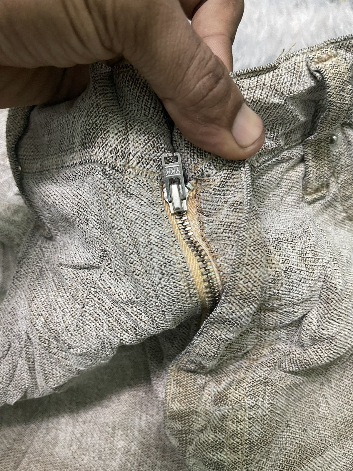 Emporio Armani 90s EMPORIO ARMANI MUD WASH DENIM JEANS RARE DESIGN Size US 34 / EU 50 - 8 Thumbnail