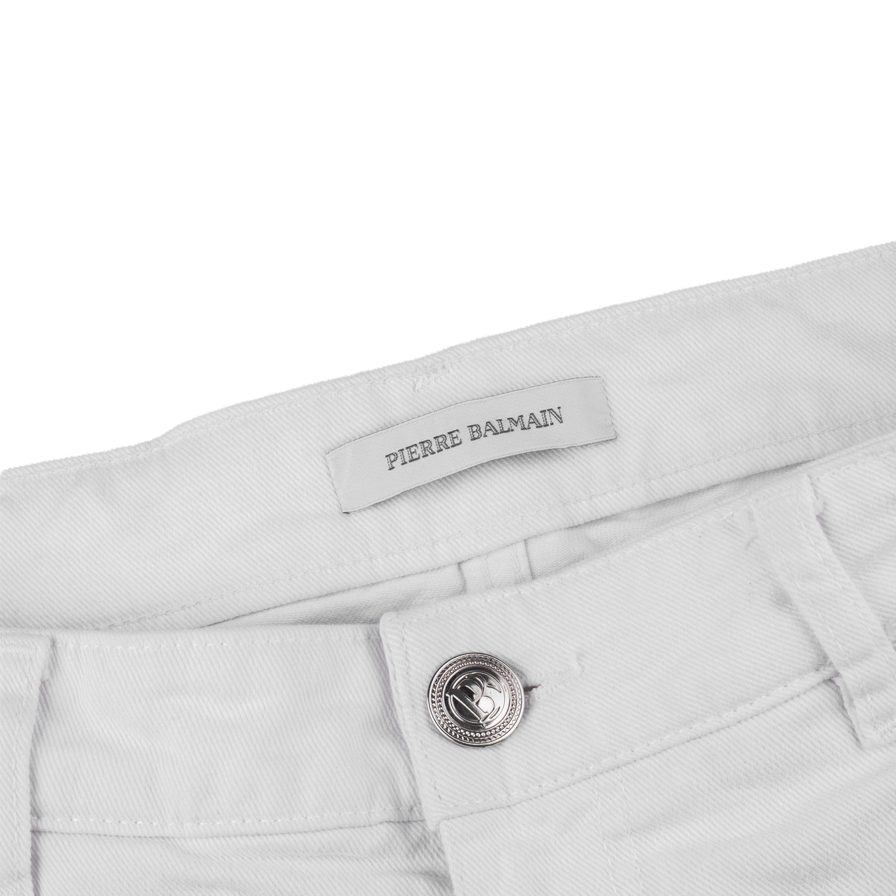 Pierre Balmain Pierre Balmain White Biker Skinny Jeans Size US 28 / EU 44 - 4 Thumbnail