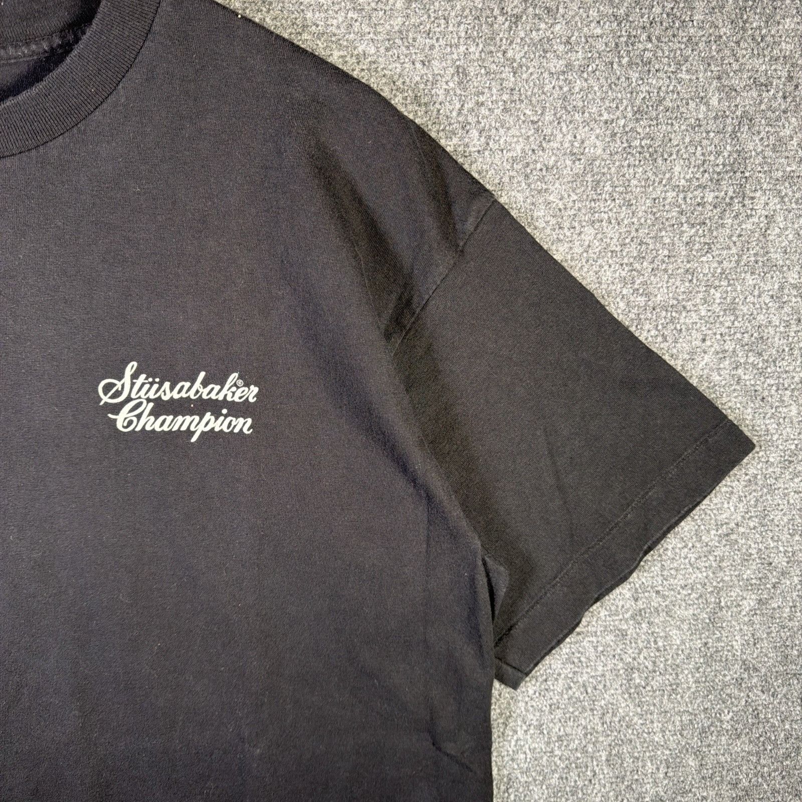 Stussy Vintage Stussy Shirt XL Black 90s Stusabaker Champion Size US XL / EU 56 / 4 - 3 Thumbnail