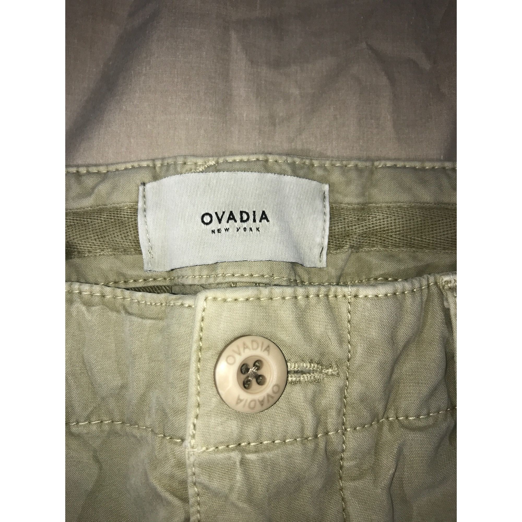 Ovadia & Sons Ovadia & Sons Beige 6 Pocket Drawstring Leg Cargo Shorts Size US 30 / EU 46 - 5 Thumbnail