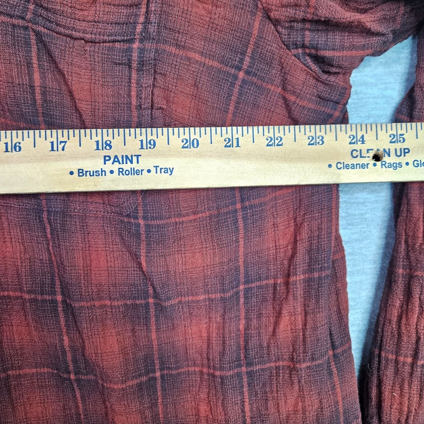 Madewell Madewell Shirt 1X Flannel Plaid Burnished Mahogany Brown Button Down Womens Size 1X Regular All Seasons Vintage: No Size XL / US 12-14 / IT 48-50 - 4 Thumbnail