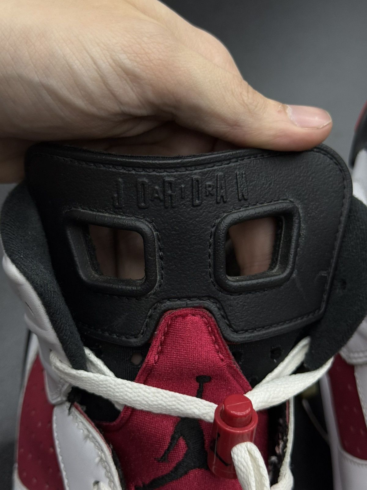 Jordan Brand × Nike Jordan 6 Carmine Size 9.5 Red White Pre Owned 🧼 Size US 9.5 / EU 42-43 - 10 Thumbnail