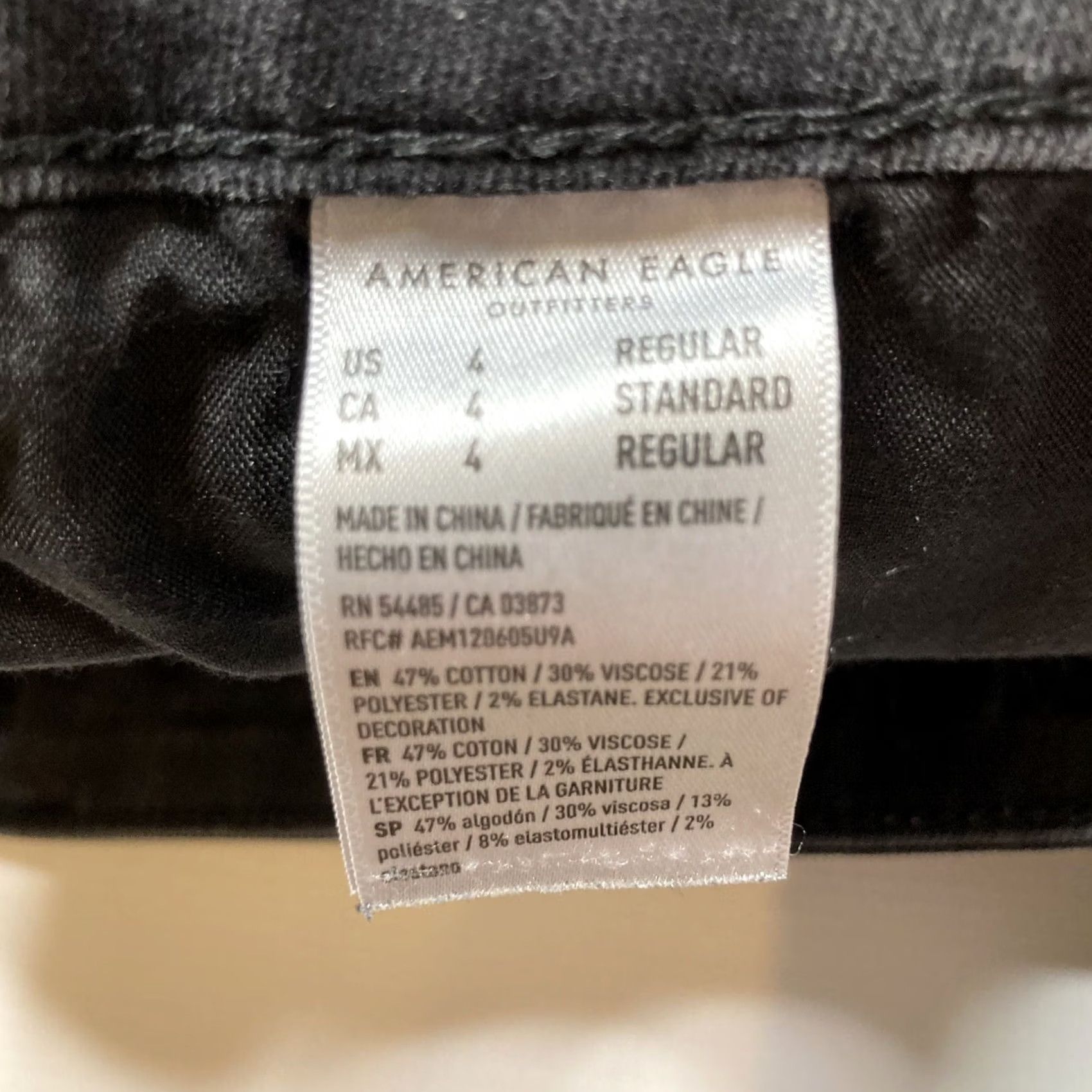 American Eagle Outfitters American Eagle Outfitters Jeans Womens Size 4 Regular Black Jegging Ripped Stretch Denim Size 27" / US 4 / IT 40 - 7 Thumbnail