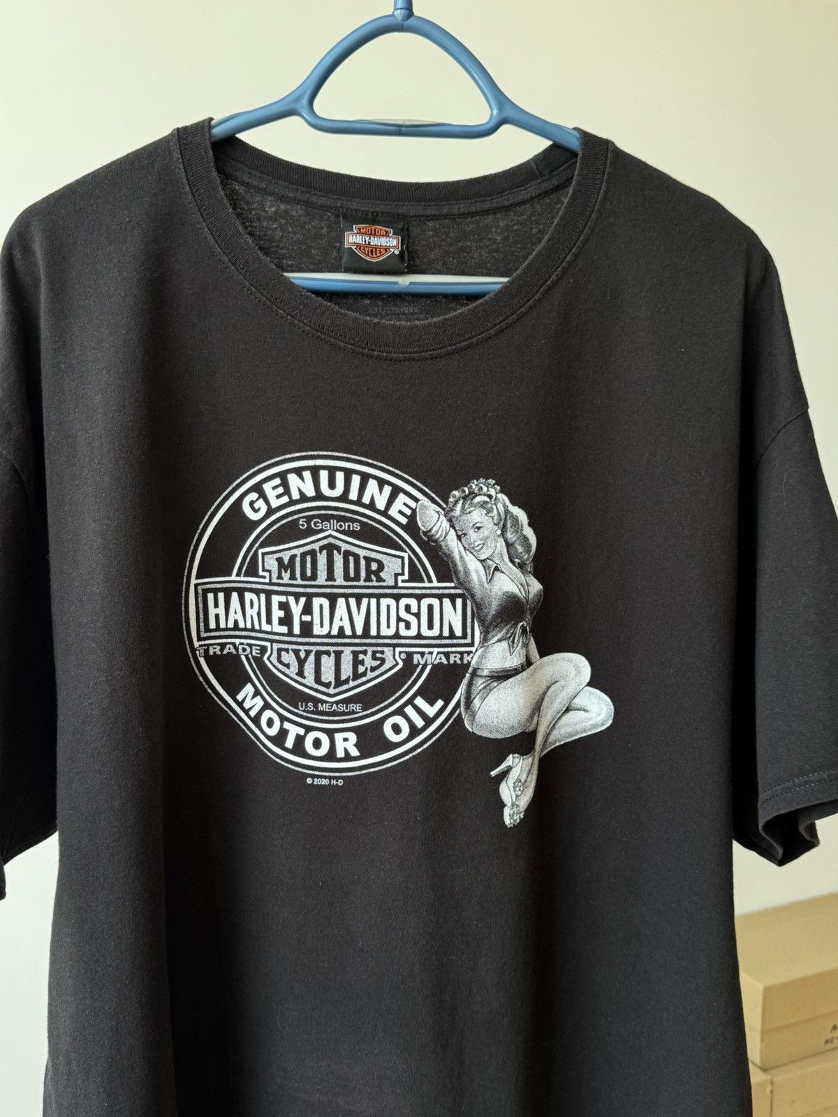 Harley Davidson Vintage Harley Davidson Pin Up Sexy Girl Tee Size US XXL / EU 58 / 5 - 3 Thumbnail