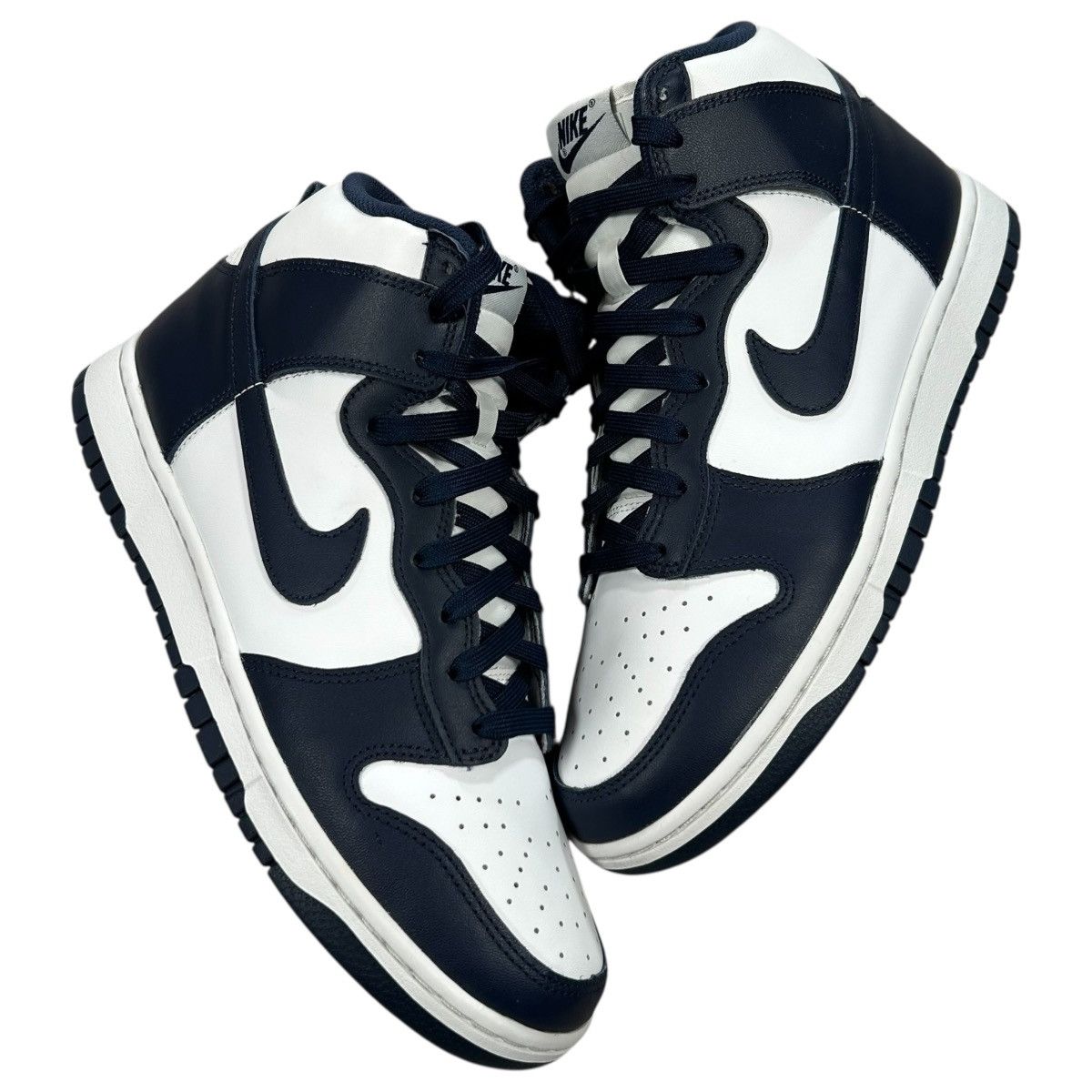 Nike Nike Dunk High Retro White Midnight Navy Blue 2021 Sneakers Size US 10 / EU 43 - 1 Thumbnail