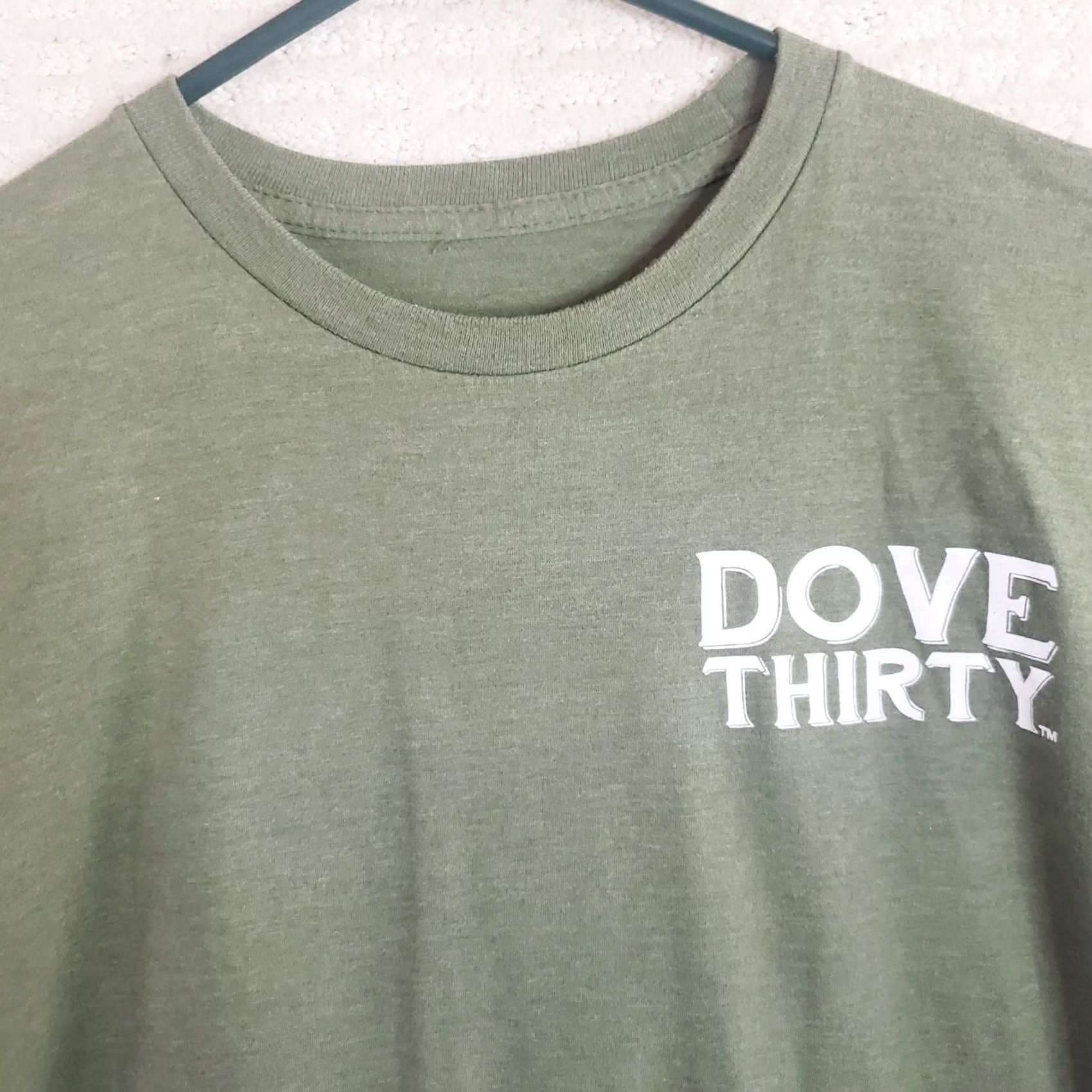Vintage Dove 30 T-Shirt Logo Front & Back Green Short Sleeve Mens M Cotton Blend Jersey Graphic Tee Hunting Outdoor Shirt Size US M / EU 48-50 / 2 - 4 Thumbnail