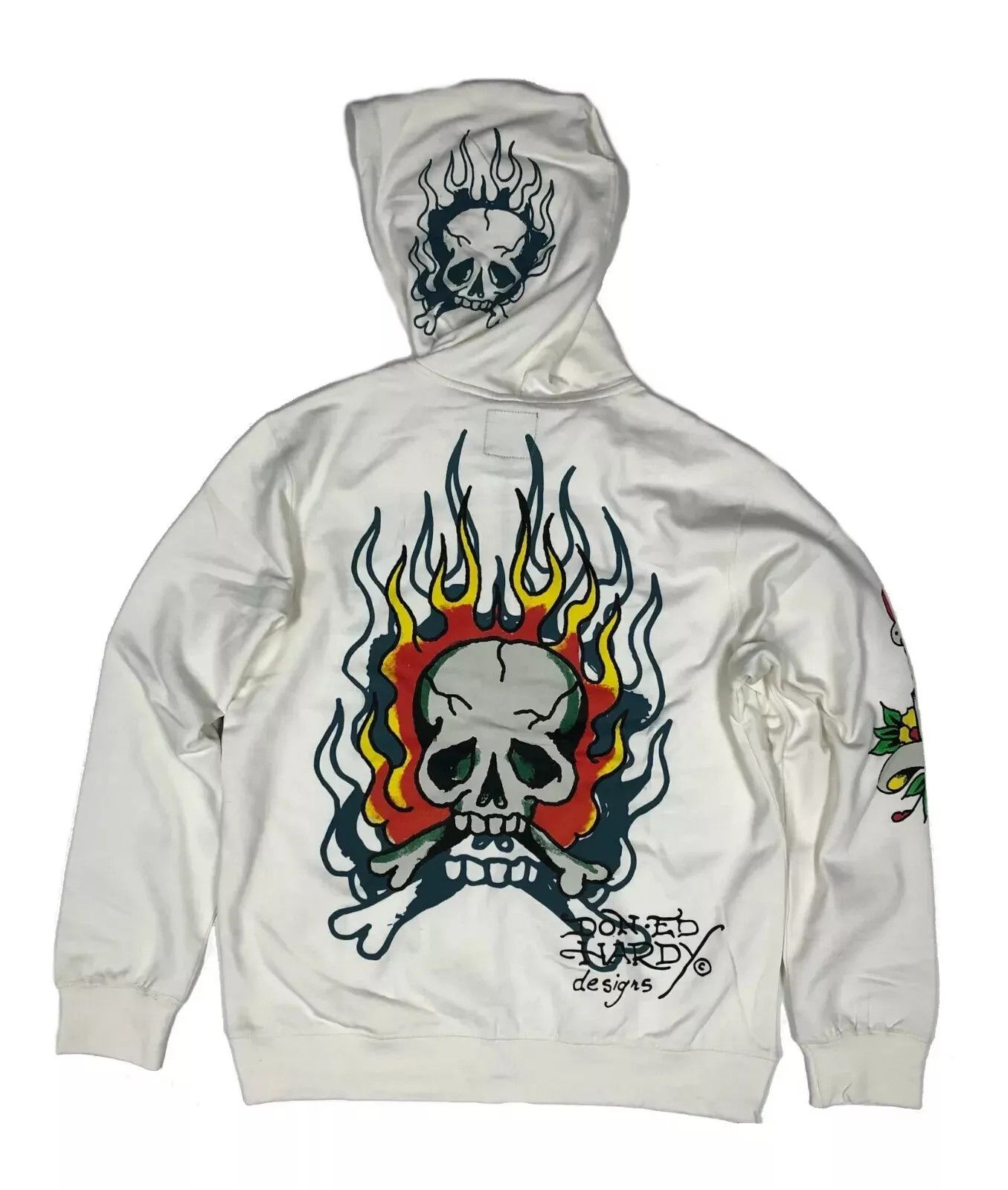 Ed Hardy Ed Hardy Flame Skull Men's Zip Up Hoodie Style: EHM1301-45 Size US XL / EU 56 / 4 - 1 Thumbnail