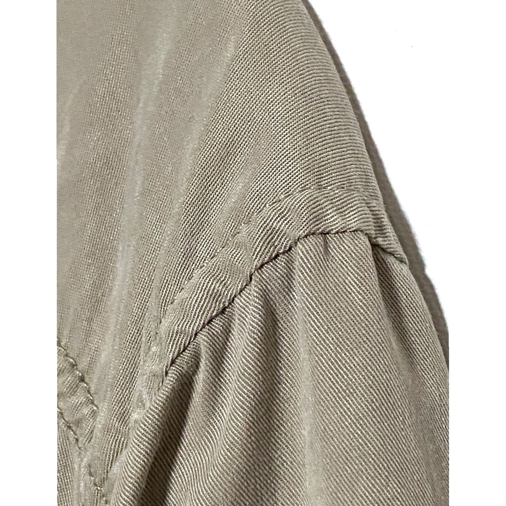 J. Jill J Jill Jacket Front Zipper Flap Pockets Tencel Lyocell Drawstring Hem Womens XL Cream Lyocell Jacket Womens XL Size XL / US 12-14 / IT 48-50 - 4 Thumbnail