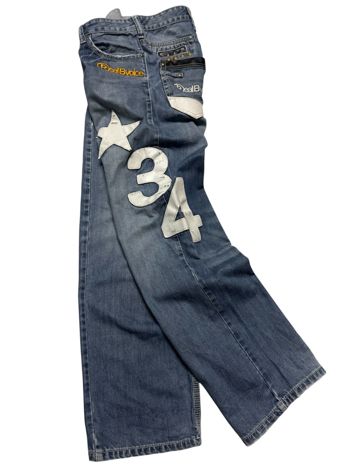 Kapital VINTAGE 90's REALBVOICE WASH PATCHWORK RARE DENIM Size US 29 - 12 Thumbnail