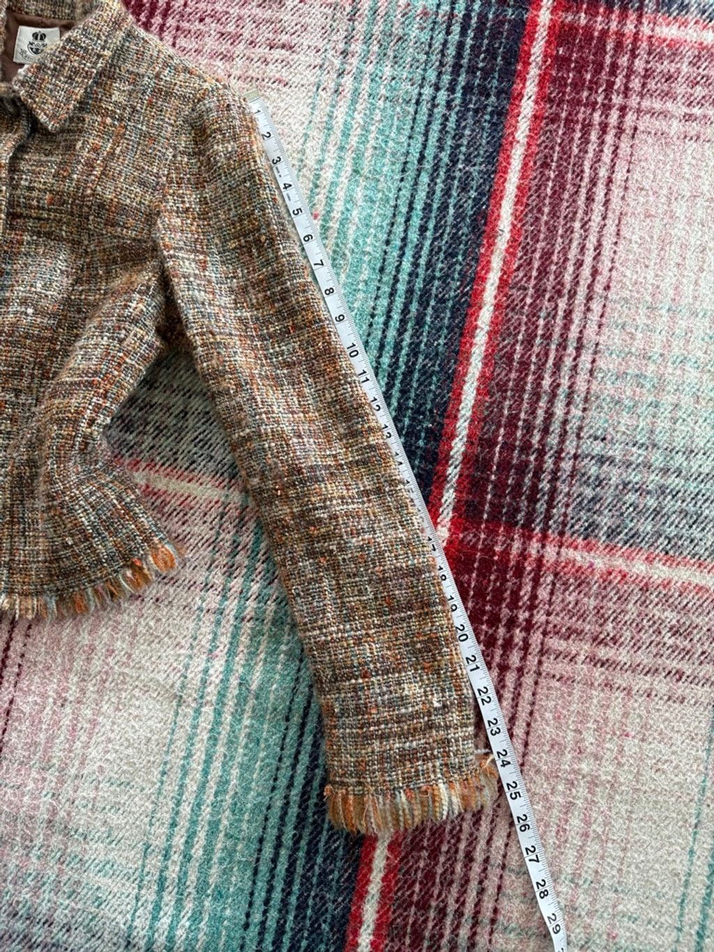 Holt Renfrew Vintage Renfrew Brown Orange Tweed Blazer Jacket Size 4 Size S / US 4 / IT 40 - 7 Thumbnail