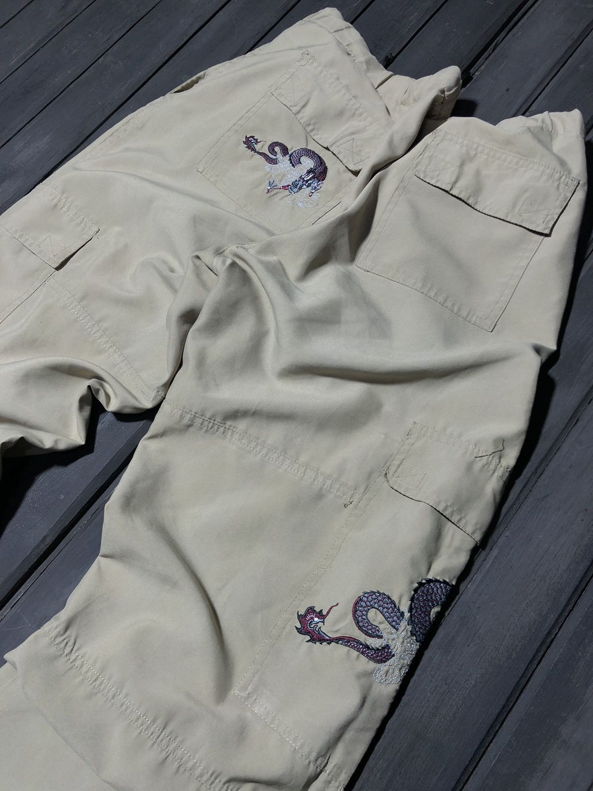 Hysteric Glamour × Japanese Brand VTG BALENCIAGA JUNYA WATANABE STYLE WASHED CARGO JEANS 90s Size US 32 / EU 48 - 2 Thumbnail