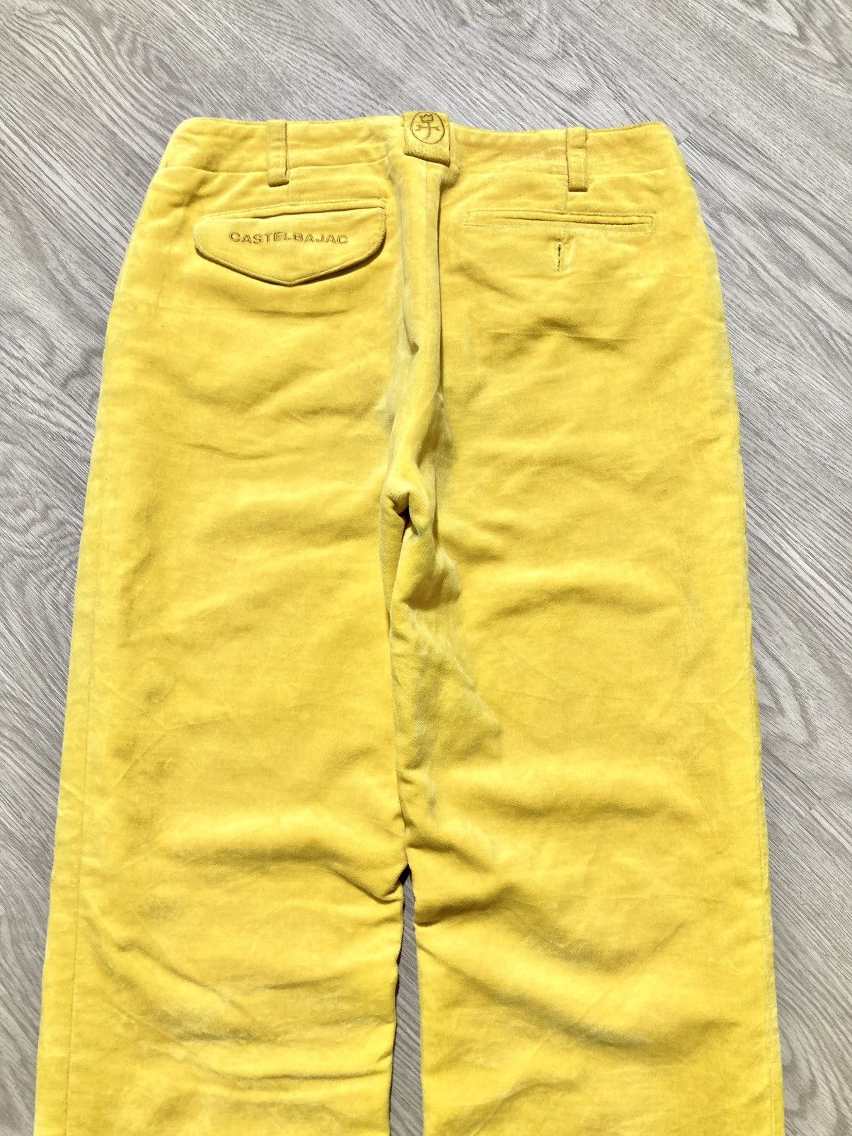 Jean Charles De Castelbajac 1990s Vintage Castelbajac Sport Wax Pants Yellow Luxury Size US 26 / EU 42 - 2 Thumbnail
