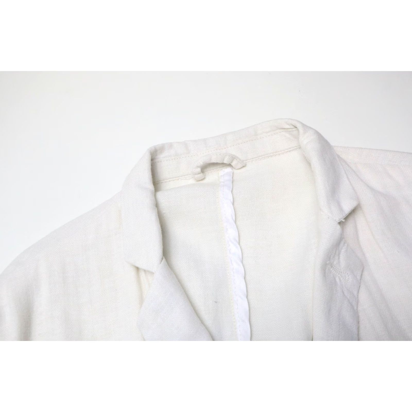 Lindbergh LINDBERGH Slim Fit White Blazer Men's SMALL Cotton Linen Blend Single-Breasted Size 36R - 5 Thumbnail