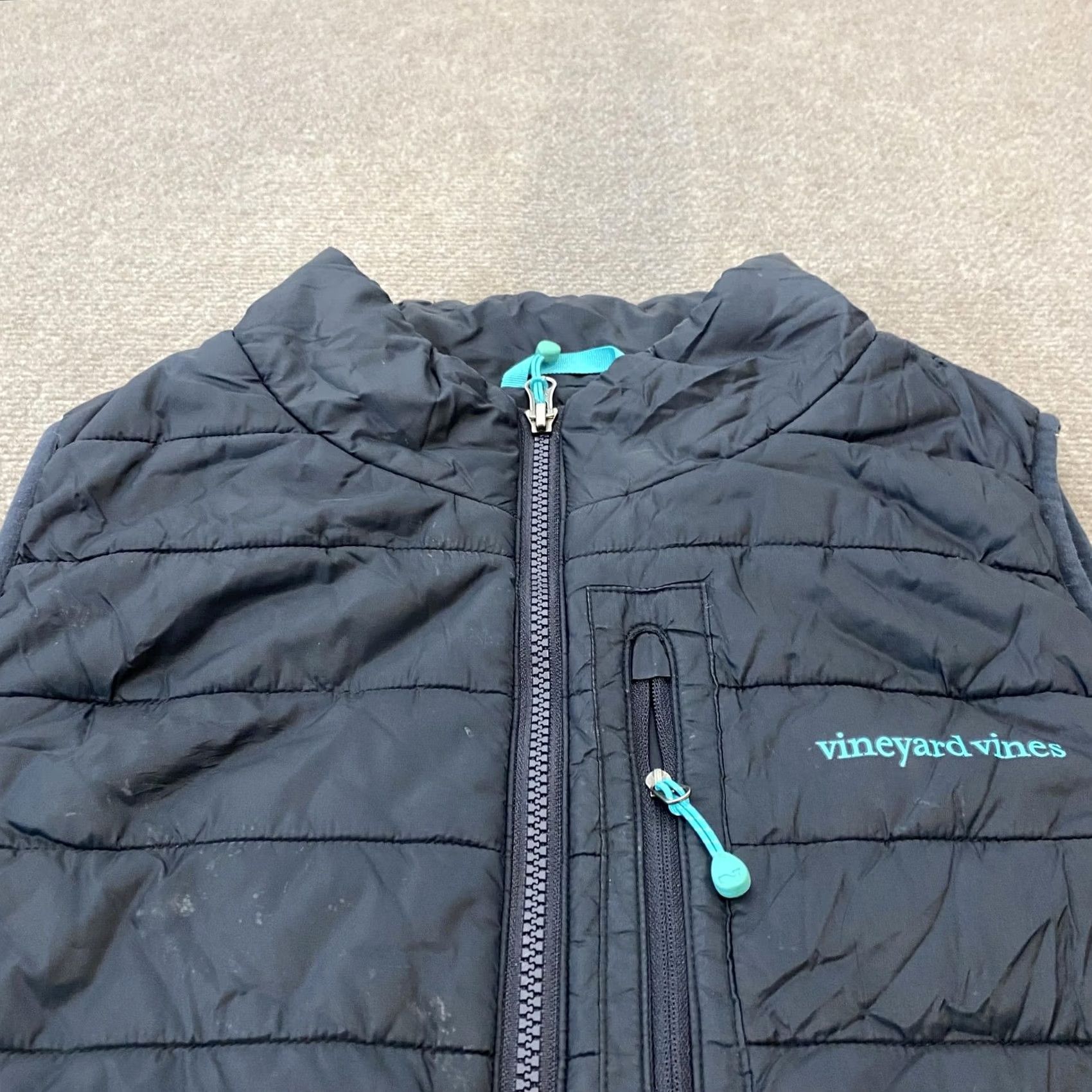 Vineyard Vines Vineyard Vines Vest Womens Medium Navy Quilted Puffer Full Zip Nylon Size M / US 6-8 / IT 42-44 - 2 Thumbnail