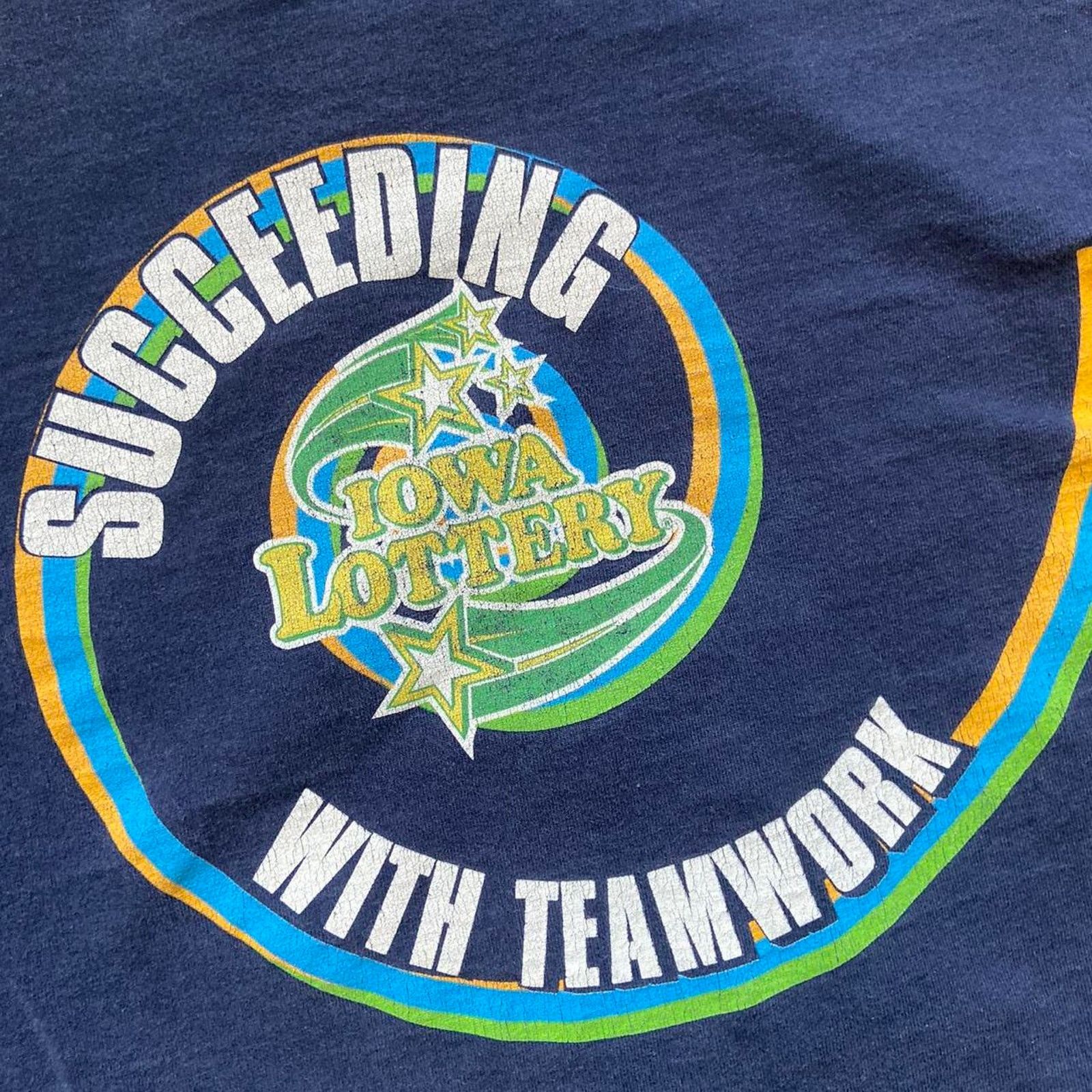 Fruit Of The Loom 90s lowa lottery long sleeve Size US XL / EU 56 / 4 - 3 Thumbnail