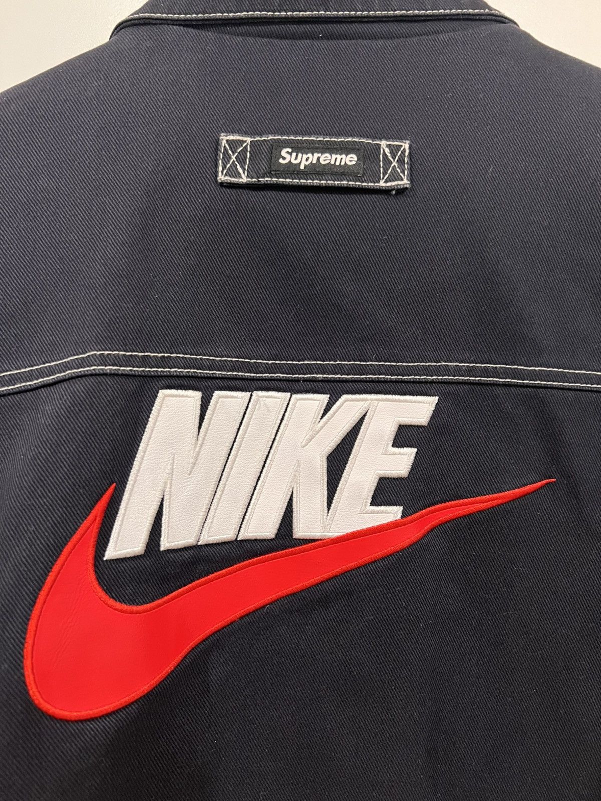 Nike × Supreme Supreme x Nike Double Zip Quilted Work Jacket 'Navy' Size US L / EU 52-54 / 3 - 9 Thumbnail