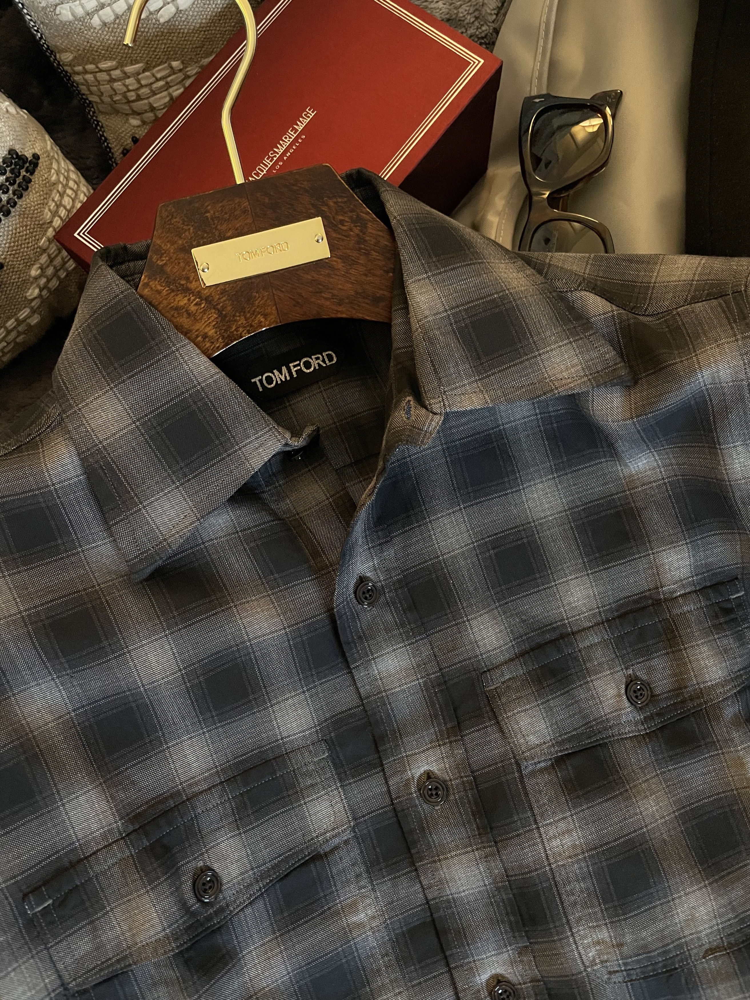 Tom Ford Ultimate $800 TOM FORD Plaid Shirt, Great Fit and Details Size US M / EU 48-50 / 2 - 12 Thumbnail