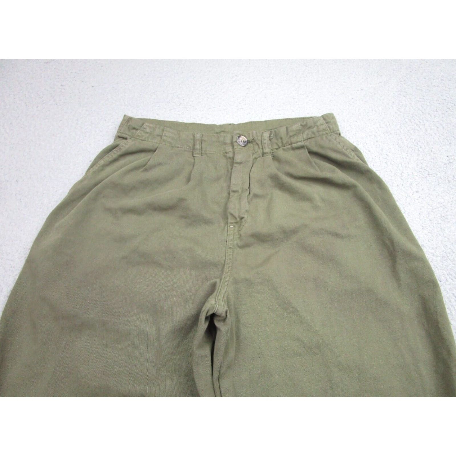 Free People Free People Wide Leg Pants Womens 4 Green Olive Pleated Boho 90s Style Size 27" / US 4 / IT 40 - 2 Thumbnail