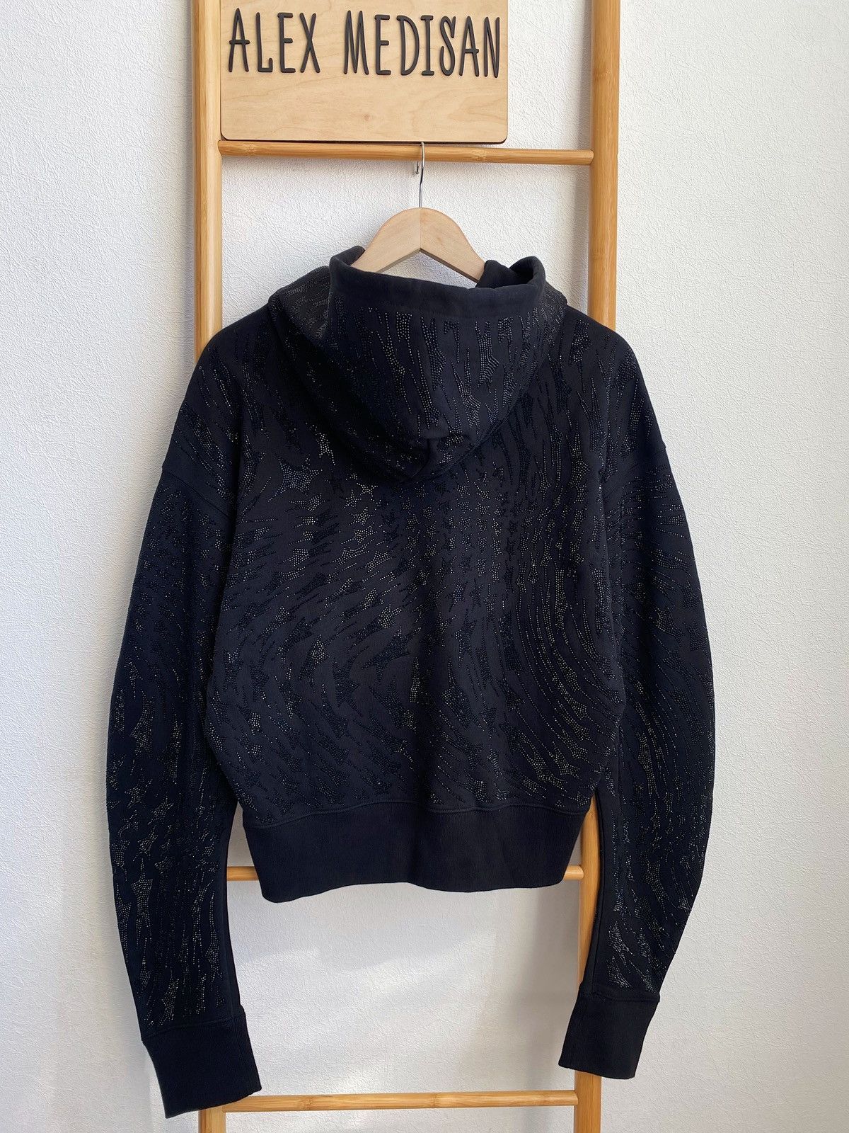 Mugler Mugler x H&M Black Rhinestone Embellished Hoodie Size S Size US S / EU 44-46 / 1 - 13 Thumbnail
