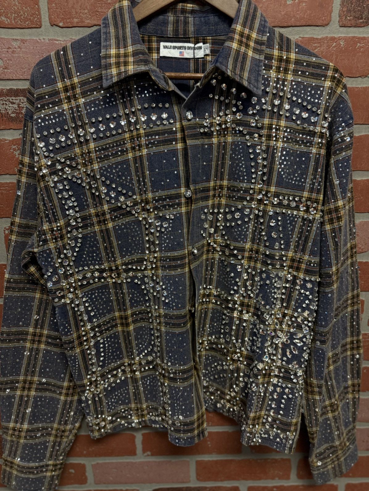 Vale Valley Crystal Flannel Long Sleeve Stones Size S (NEW) 💎 Size US S / EU 44-46 / 1 - 6 Thumbnail