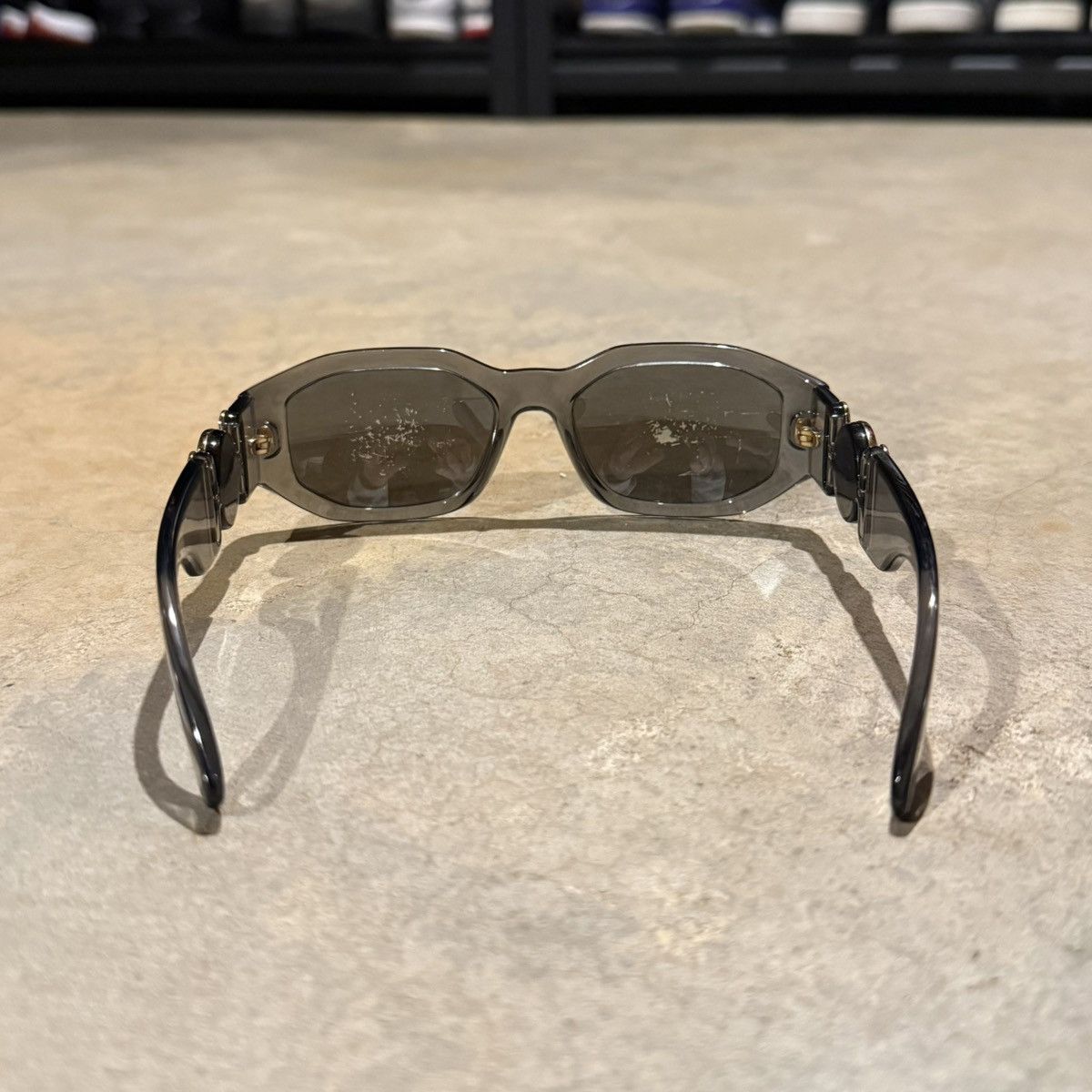 Versace Versace Medusa Logo Biggie Translucent Sunglasses Grey Size ONE SIZE - 7 Thumbnail