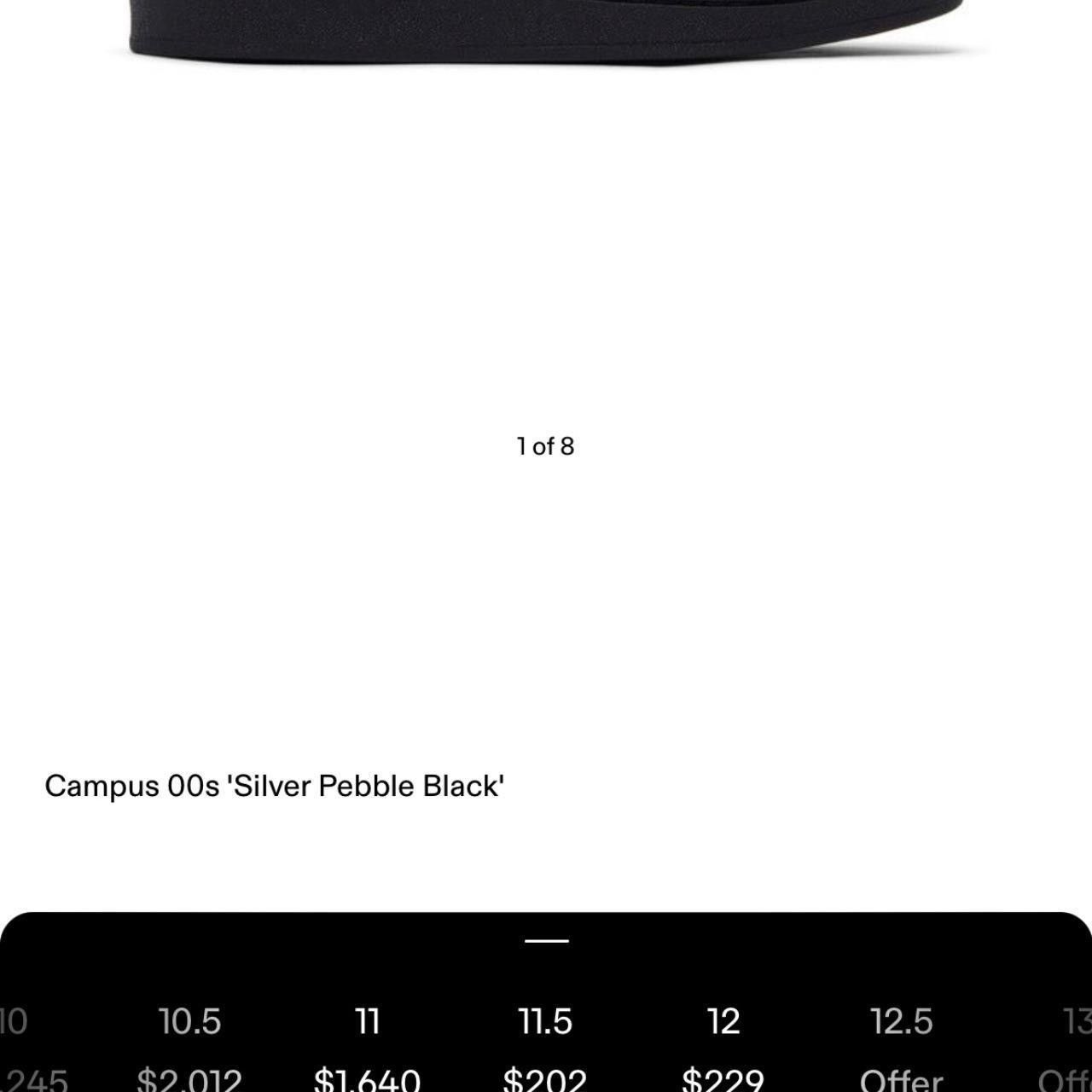 Adidas Campus 00s 'Silver Pebble Black' Size US 11.5 / EU 44-45 - 3 Thumbnail