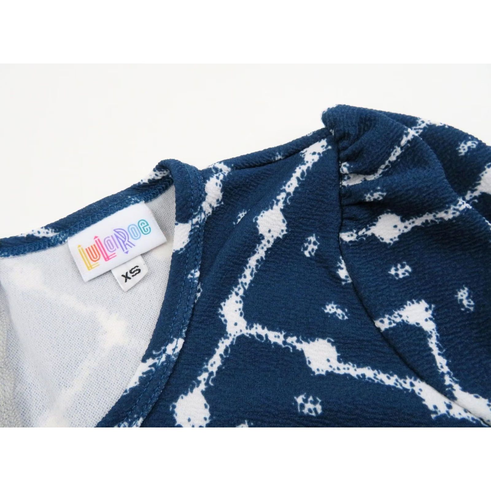 Vintage Lularoe Amelia XS Dress Fit & Flare Polka Dot Blue Unicorn Pattern Classic Size XS / US 0-2 / IT 36-38 - 5 Thumbnail