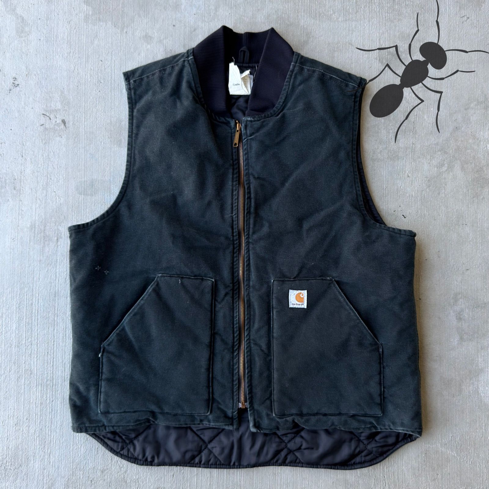 Carhartt × Vintage Carhartt V01 quilted black work wear vest Size US XL / EU 56 / 4 - 1 Thumbnail