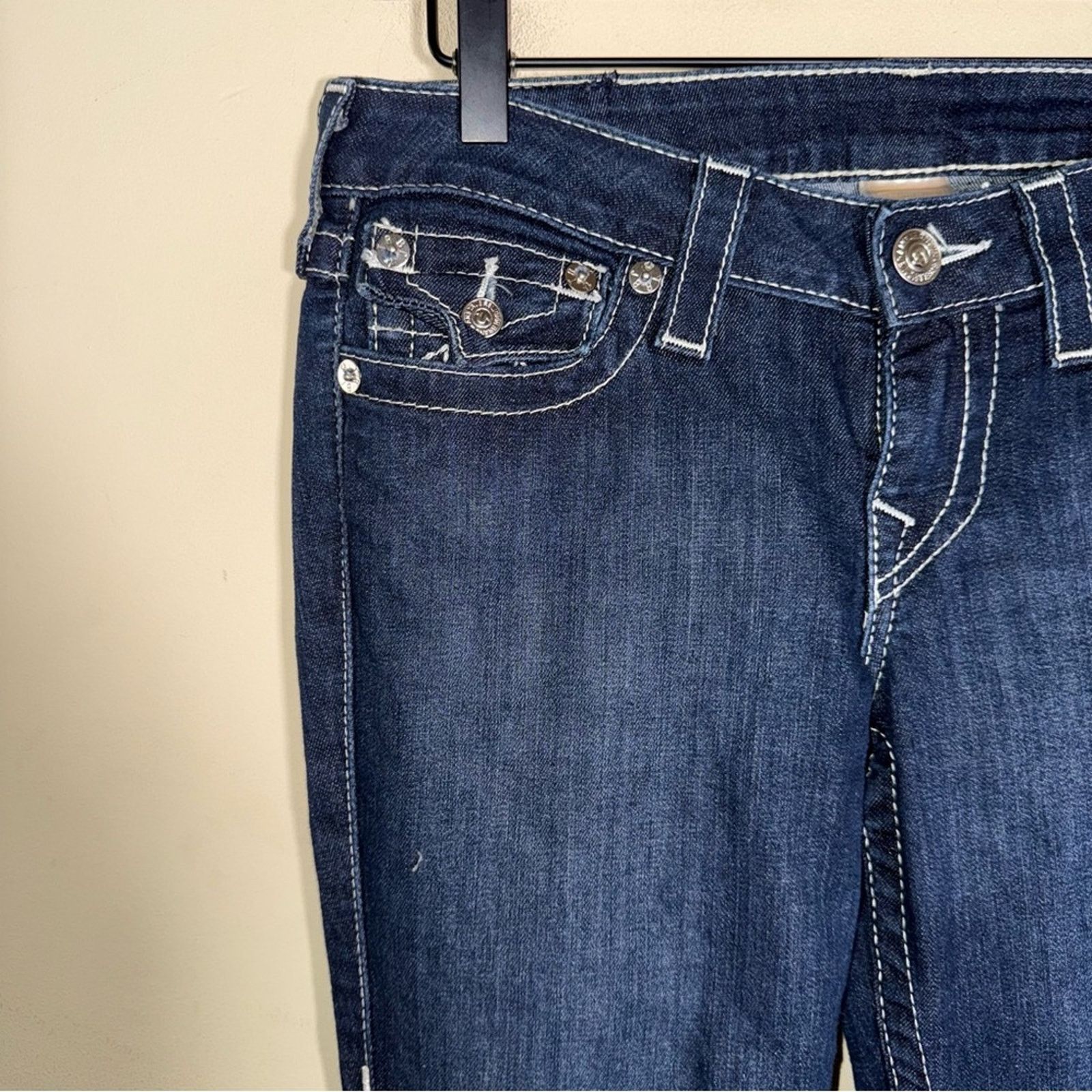 True Religion NWOT TRUE RELIGION white stitch classic bootcut jeans 28 Size 28" / US 6 / IT 42 - 4 Thumbnail