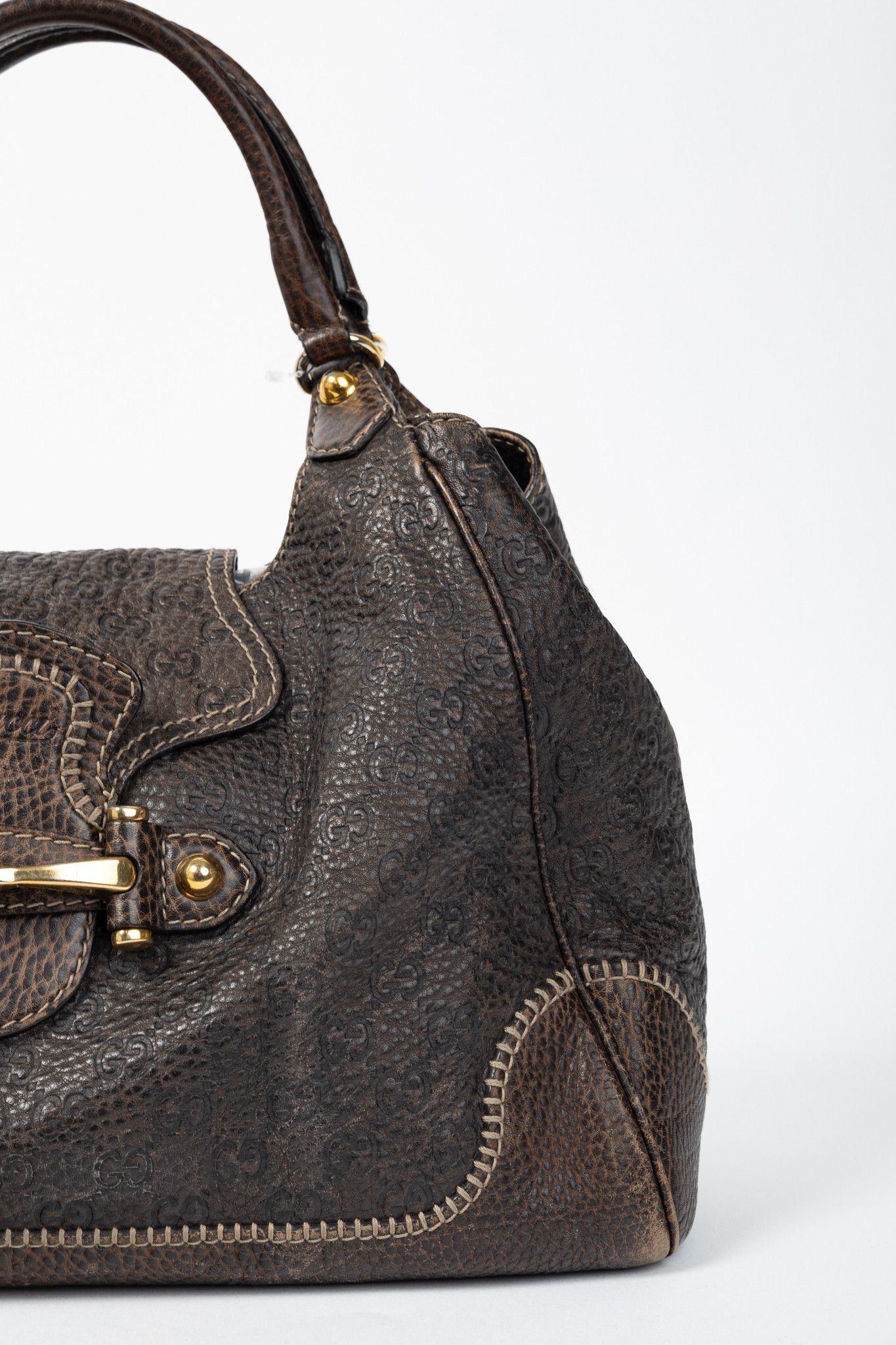 Gucci Gucci New Pelham Brown Guccissima Leather Large Shoulder Bag Size ONE SIZE - 7 Thumbnail