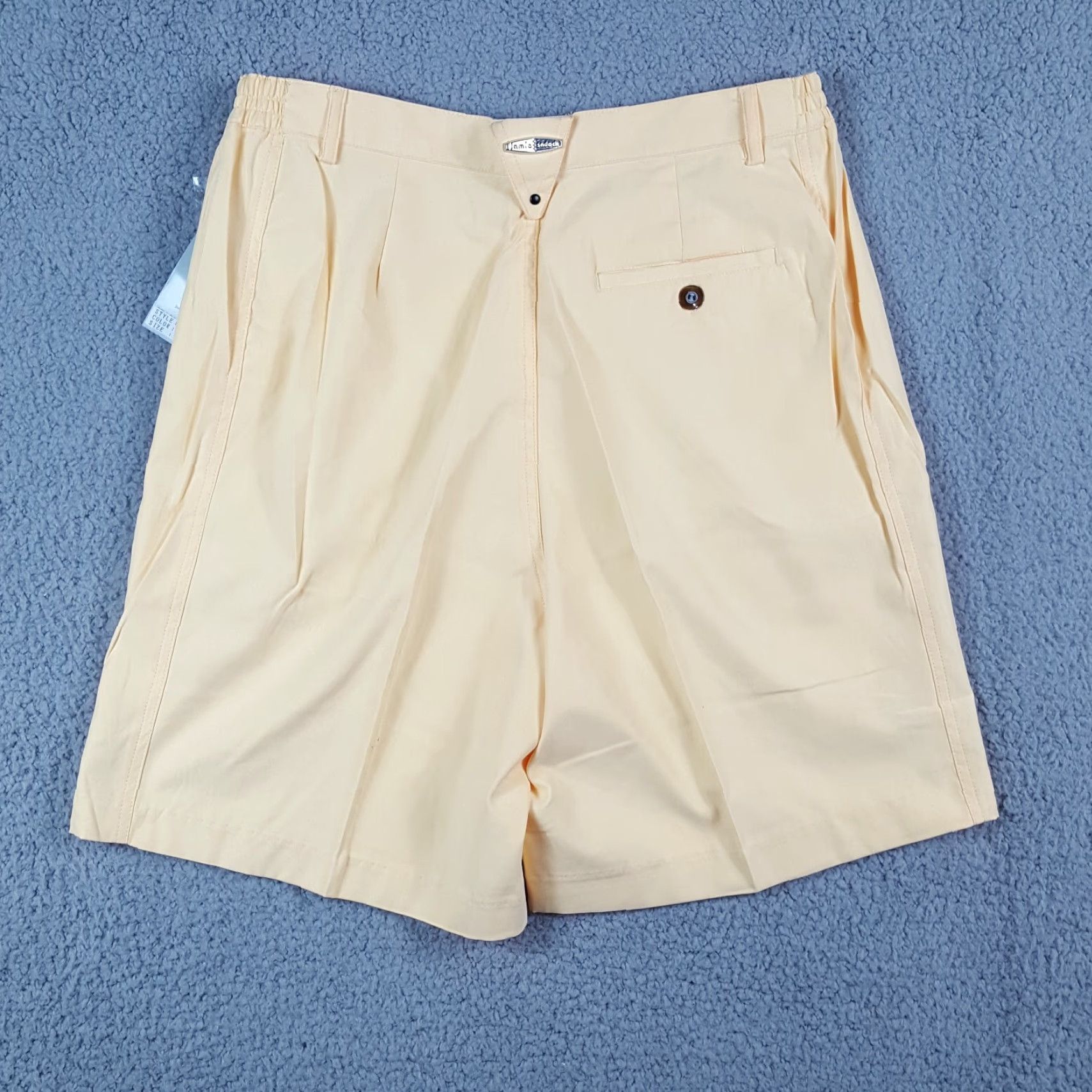 Vintage VINTAGE Jamie Sadock Chino Shorts Women's 10 Relaxed High Waist Yellow Pockets 90s Y2K Preppy Retro Golf Size 32" / US 10 / IT 46 - 4 Thumbnail