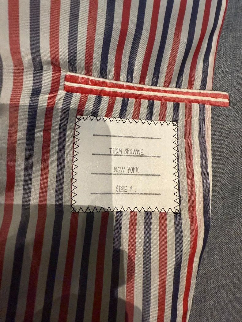 Thom Browne Thom Browne size4 Medium gray single-sleeved dress jacket Size 38S - 4 Thumbnail
