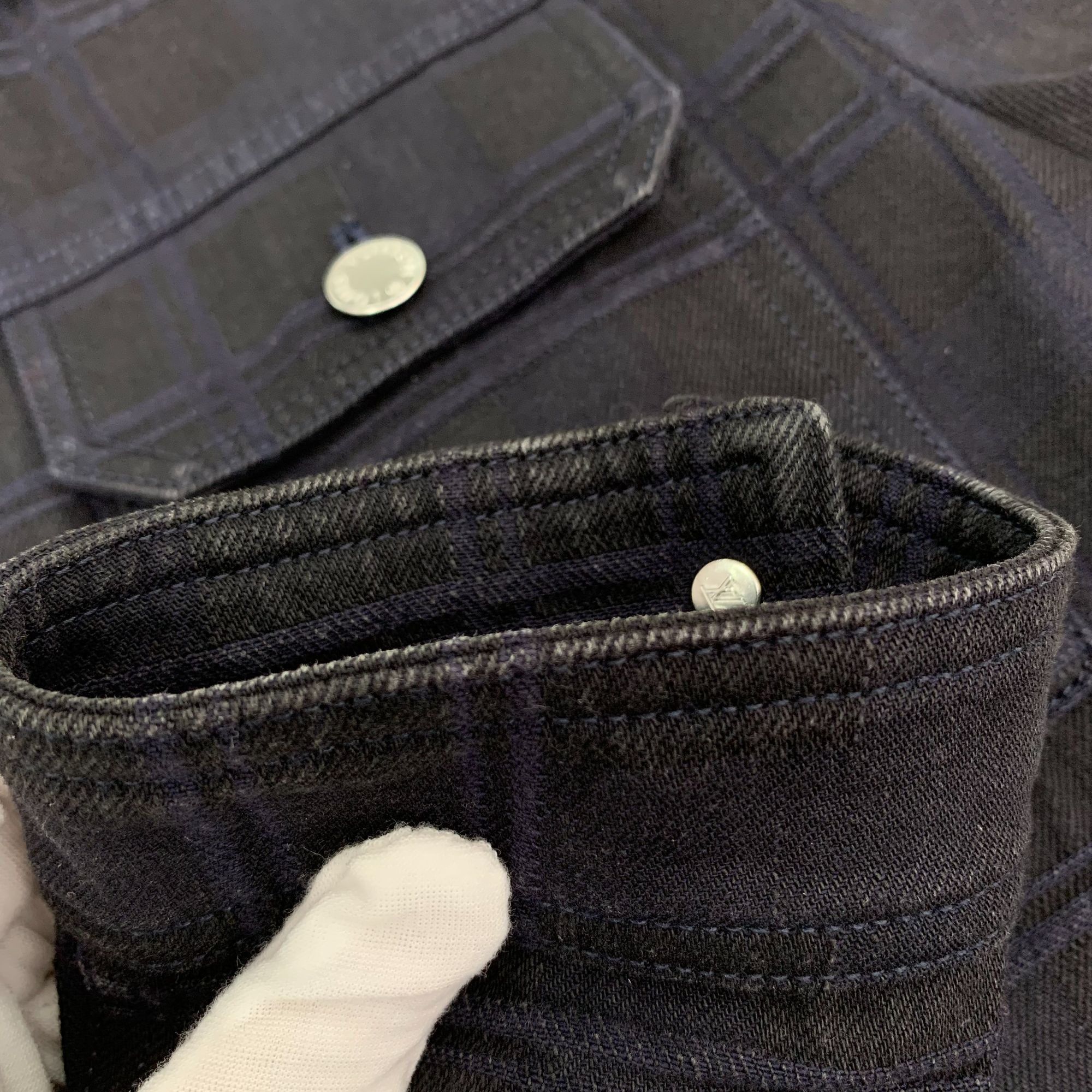 Louis Vuitton Louis Vuitton Color-Block Check Cotton Collared Denim Jacket Size US M / EU 48-50 / 2 - 10 Thumbnail