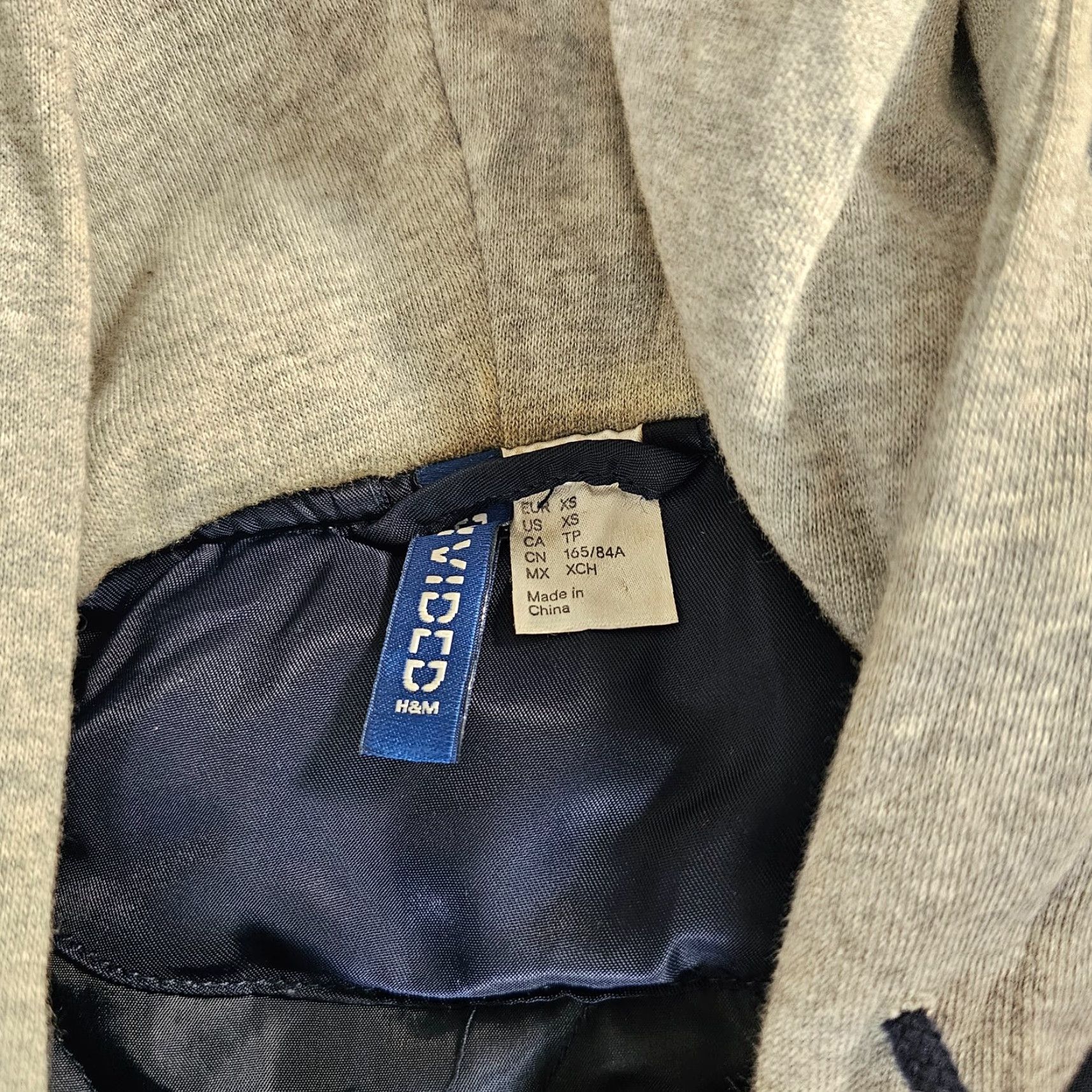 H&M H&M Divided Women's Hoodie Sweatshirt Blue & Gray XS Size Pullover Stretch Waist Regular Long Sleeve Size XS / US 0-2 / IT 36-38 - 7 Thumbnail