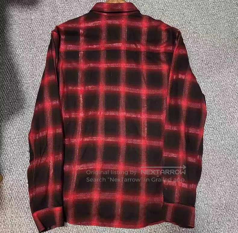 Amiri Amiri Red and Black Plaid Shirt Size US M / EU 48-50 / 2 - 2 Thumbnail