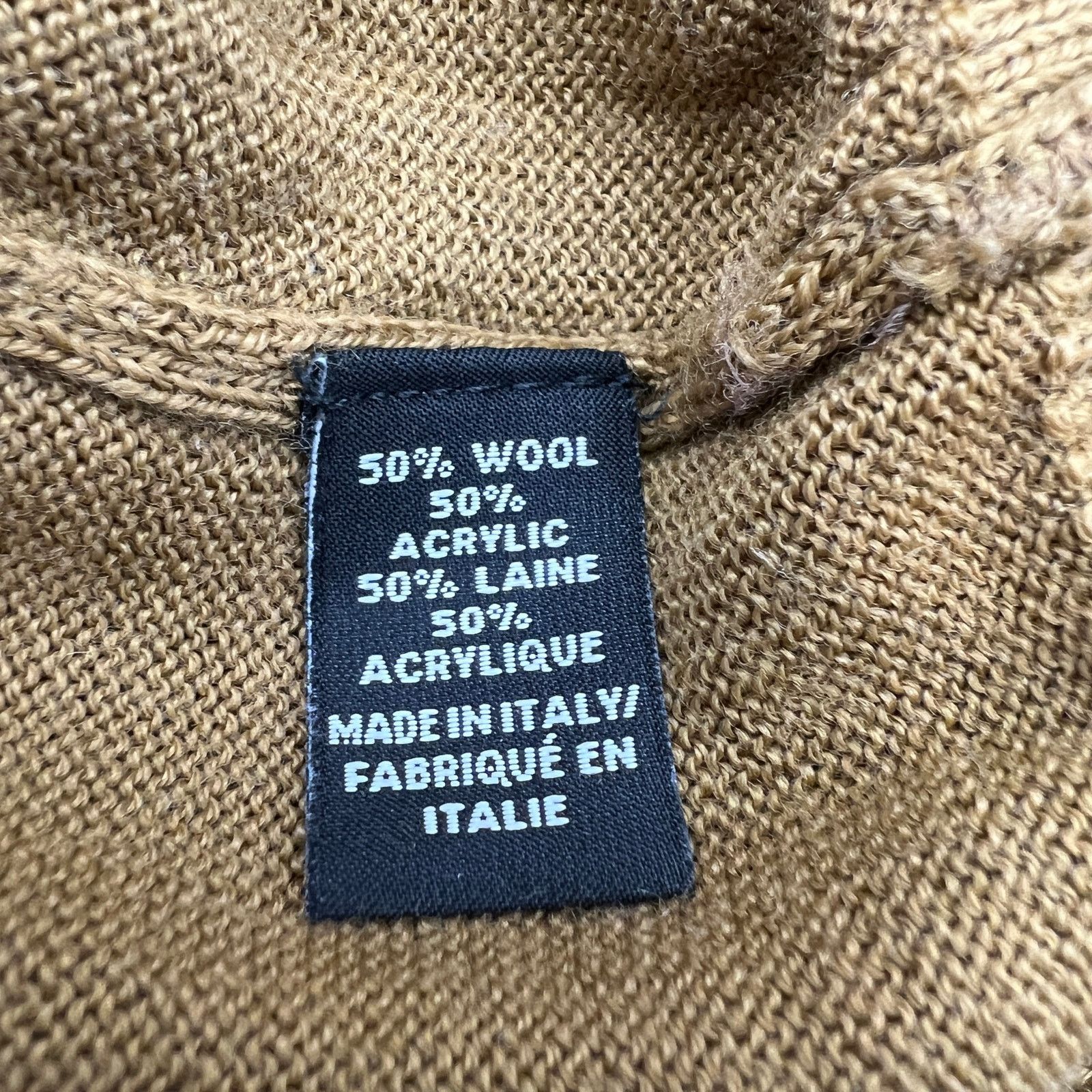 Saks Fifth Avenue Saks Fith Avenue Modern Knit Crewneck Sweater Wool Camel Tan Size S / US 4 / IT 40 - 7 Thumbnail