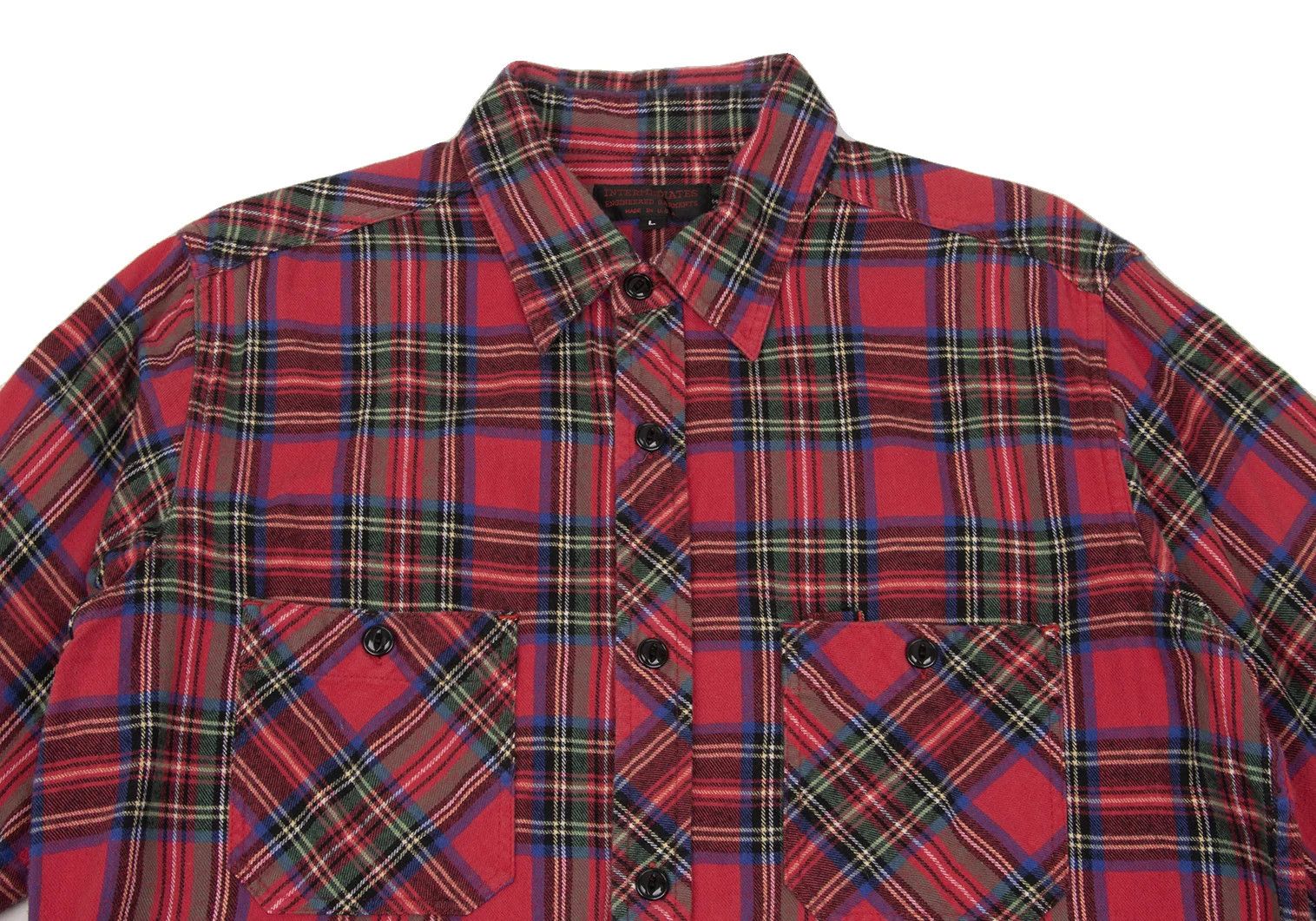 Engineered Garments Tartan Check Flannel Shirt in Red and Blue, Size L Size US L / EU 52-54 / 3 - 2 Thumbnail