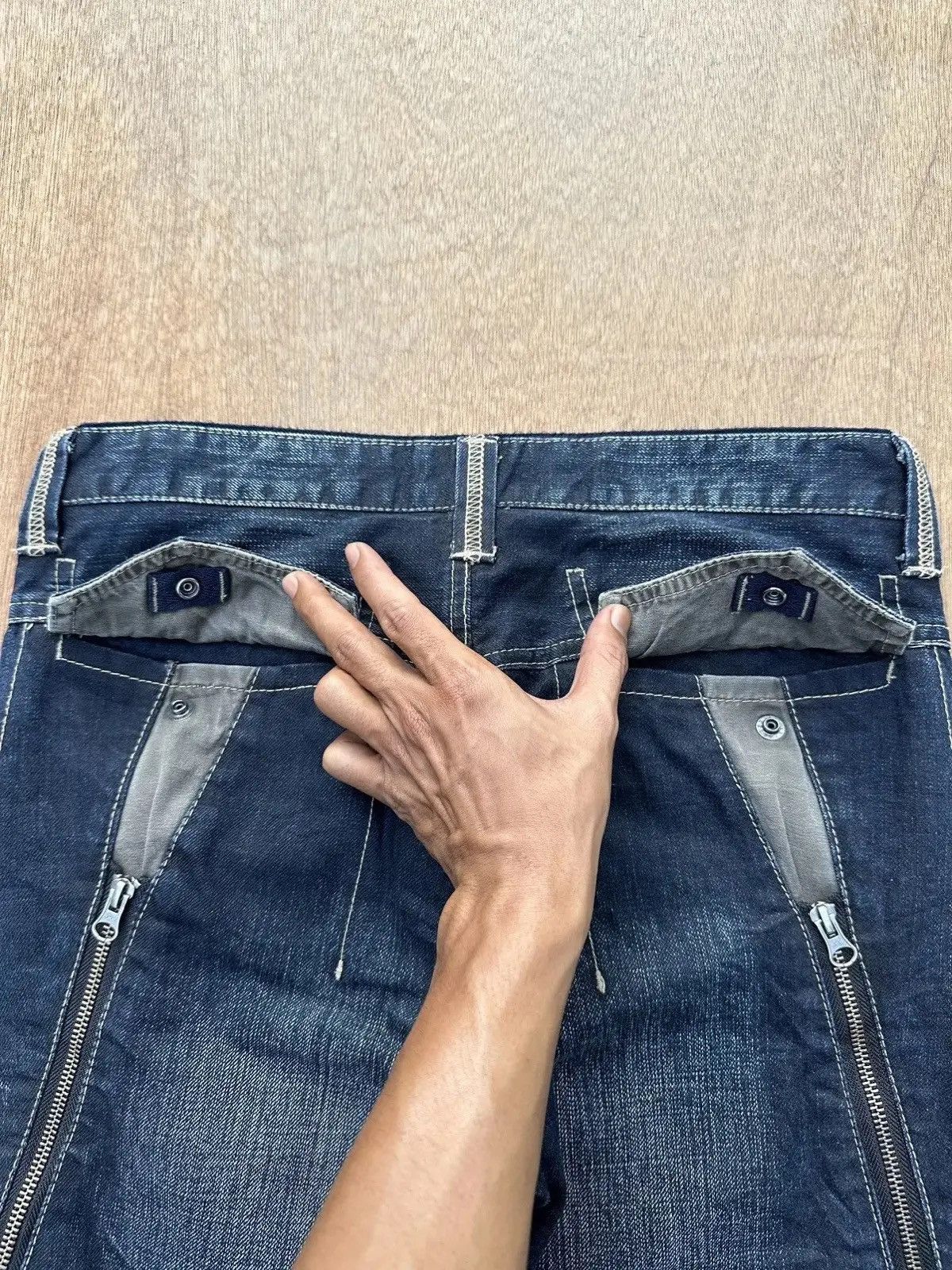 PPFM CRAZY Vintage PPFM Jean Bondage MultiZipper Punk Denim Pants Size US 31 - 14 Thumbnail