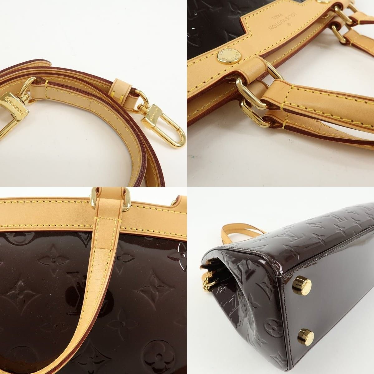 Louis Vuitton Louis Vuitton Monogram Vernis Brea MM Shoulder Bag Burgundy Size ONE SIZE - 4 Thumbnail