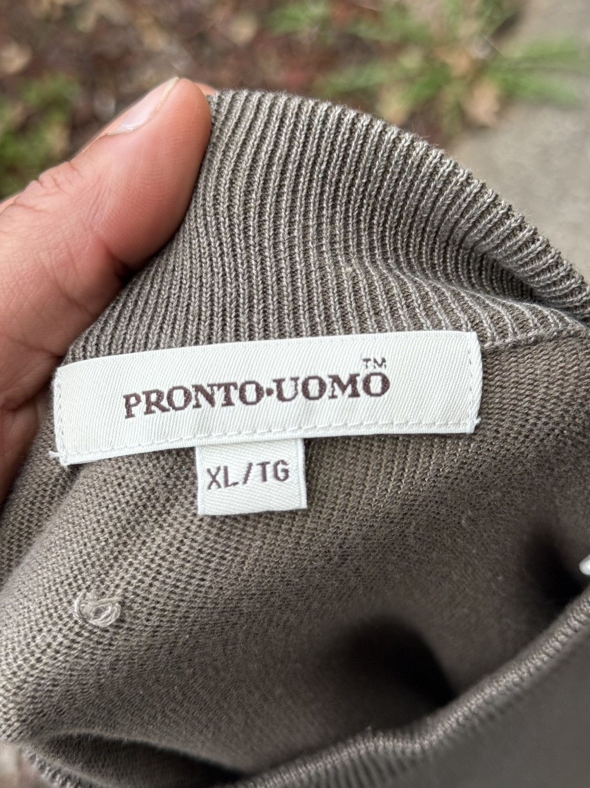 Pronto Uomo Pronto Uomo gray silk blend mock neck pullover sweater Size XL / US 12-14 / IT 48-50 - 3 Thumbnail