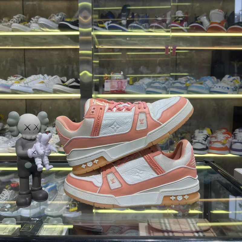 Louis Vuitton Louis Vuitton Trainer Low Sneakers in Peach Pink -2508 Size US 9.5 / IT 39.5 - 7 Thumbnail