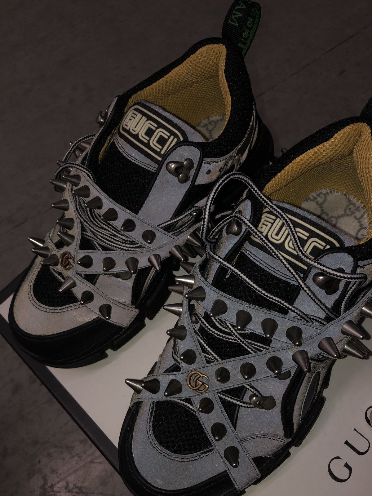 Gucci Designer Gucci Sega Flashtrek Spike Sneakers Size US 8.5 / EU 41-42 - 6 Thumbnail
