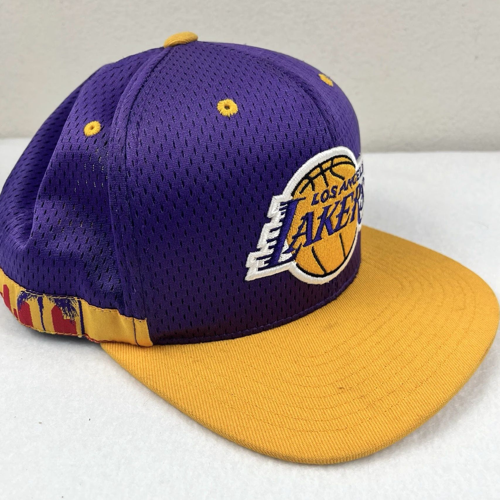 Mitchell & Ness Mitchell & Ness Lakers Baseball Cap Hat LA Skyline LA Lakers Purple One Size Adjustable Breathable Sports Hat Men Boys Womens Size ONE SIZE - 2 Thumbnail