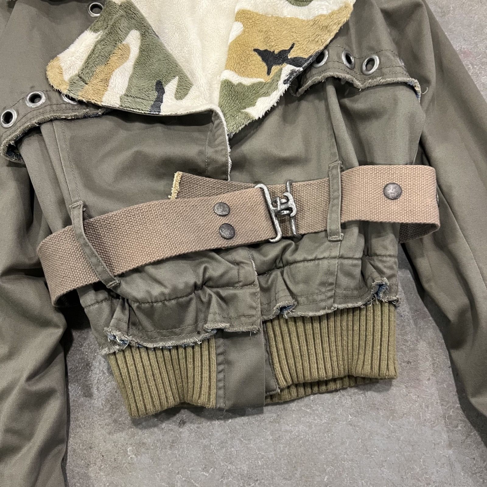 Vintage Y2K WE-R We Are Angels Cropped Army Jacket 9835AC Size XS / US 0-2 / IT 36-38 - 9 Thumbnail