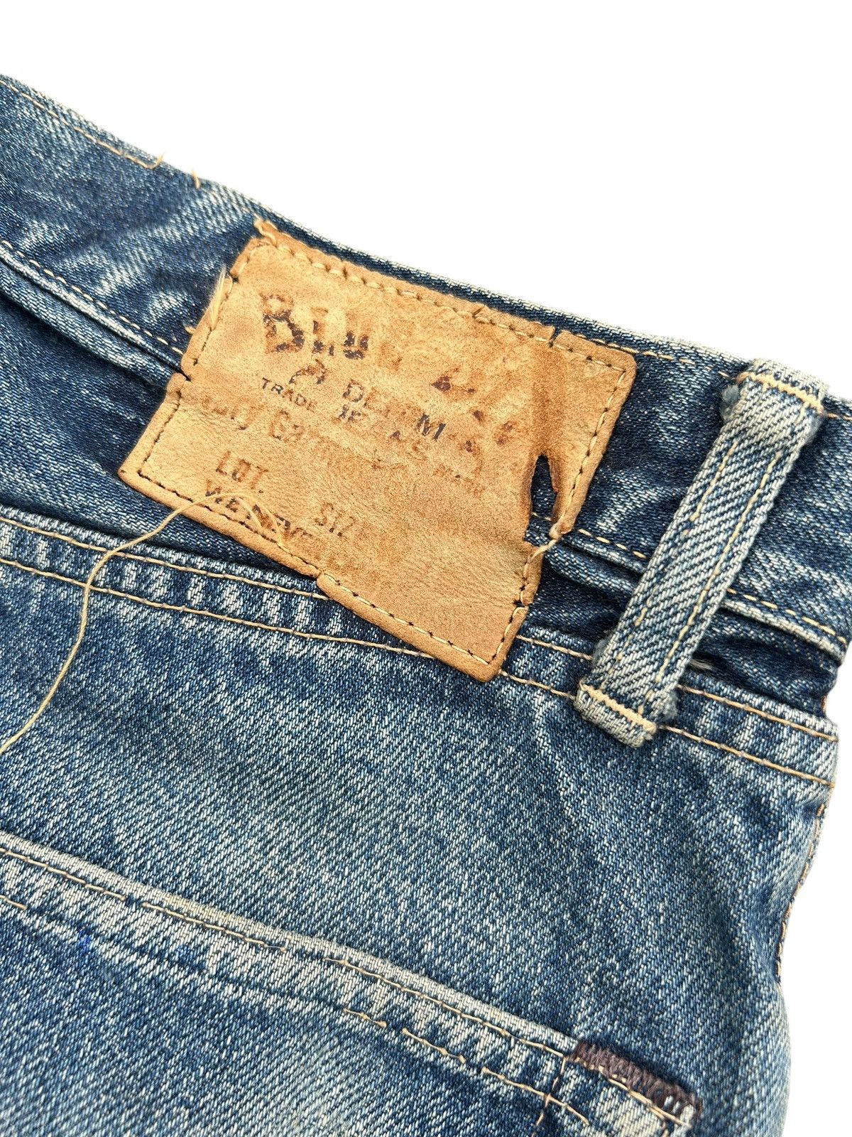Japanese Brand × Kapital × Vintage HR.MARKET BLUE BLUE SELVEDGE Distressed Denim Jeans Size US 30 / EU 46 - 12 Thumbnail