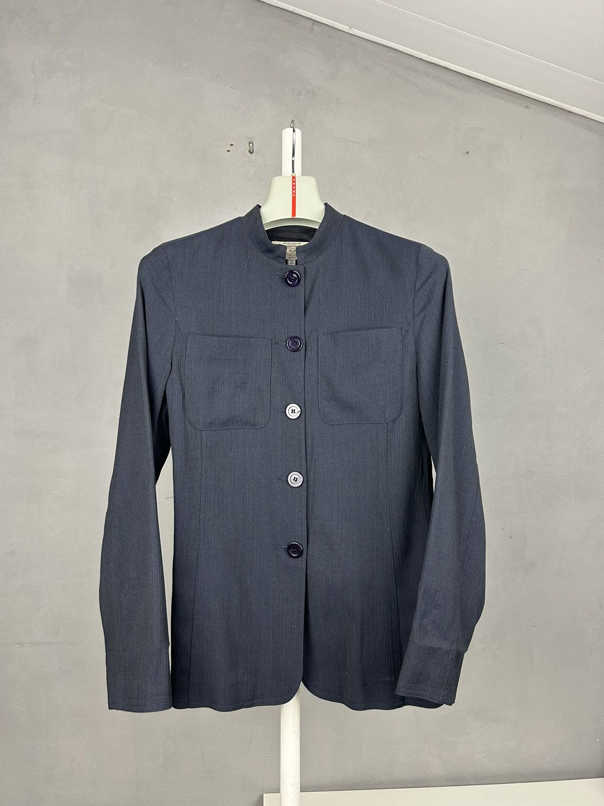 Armani Armani Jeans Women’s Navy Minimalist Blazer Made in Italy Size M / US 6-8 / IT 42-44 - 1 Thumbnail