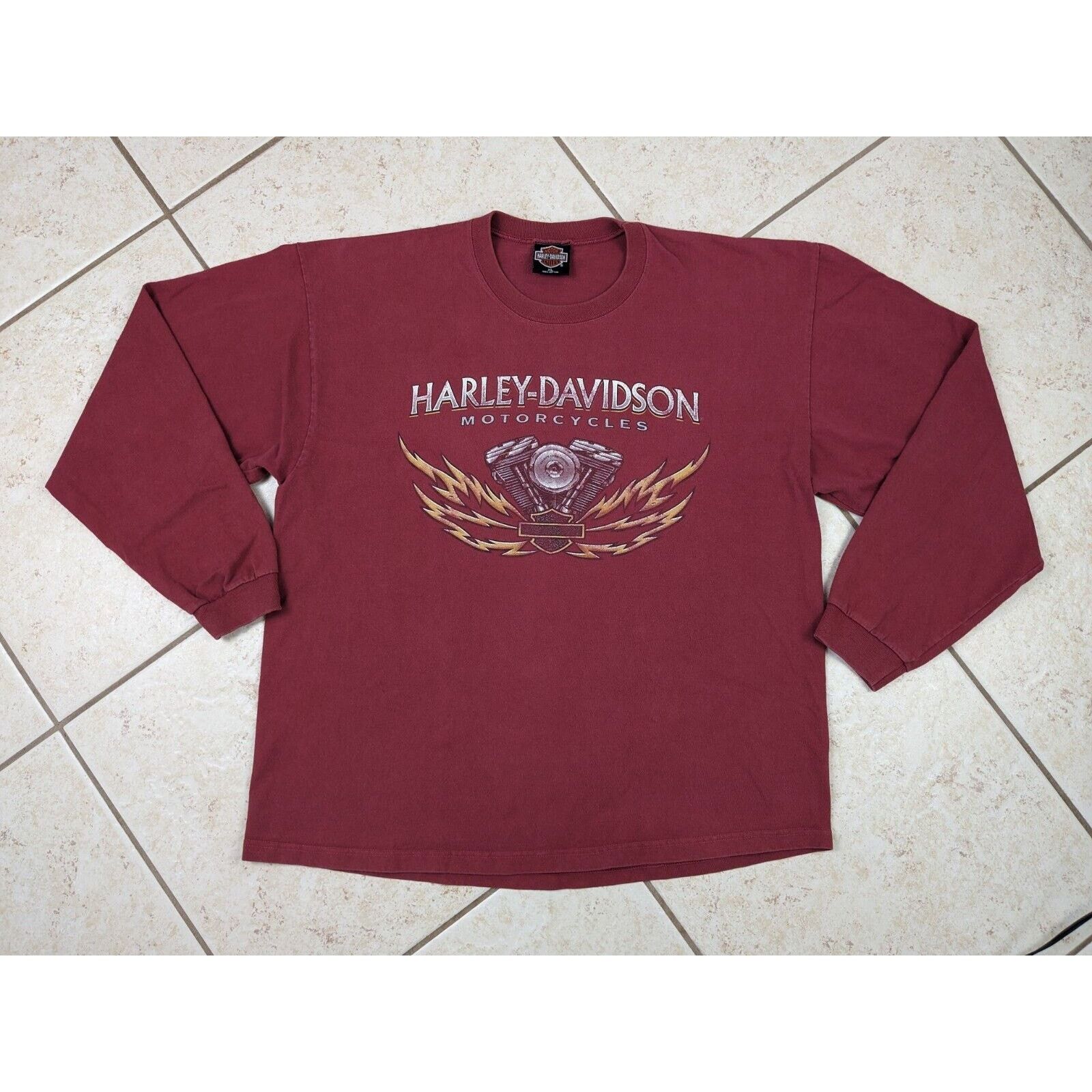 Harley Davidson Vtg Harley Davidson Long Sleeve Shirt Kelley's Grand Rapids Size US XL / EU 56 / 4 - 1 Thumbnail