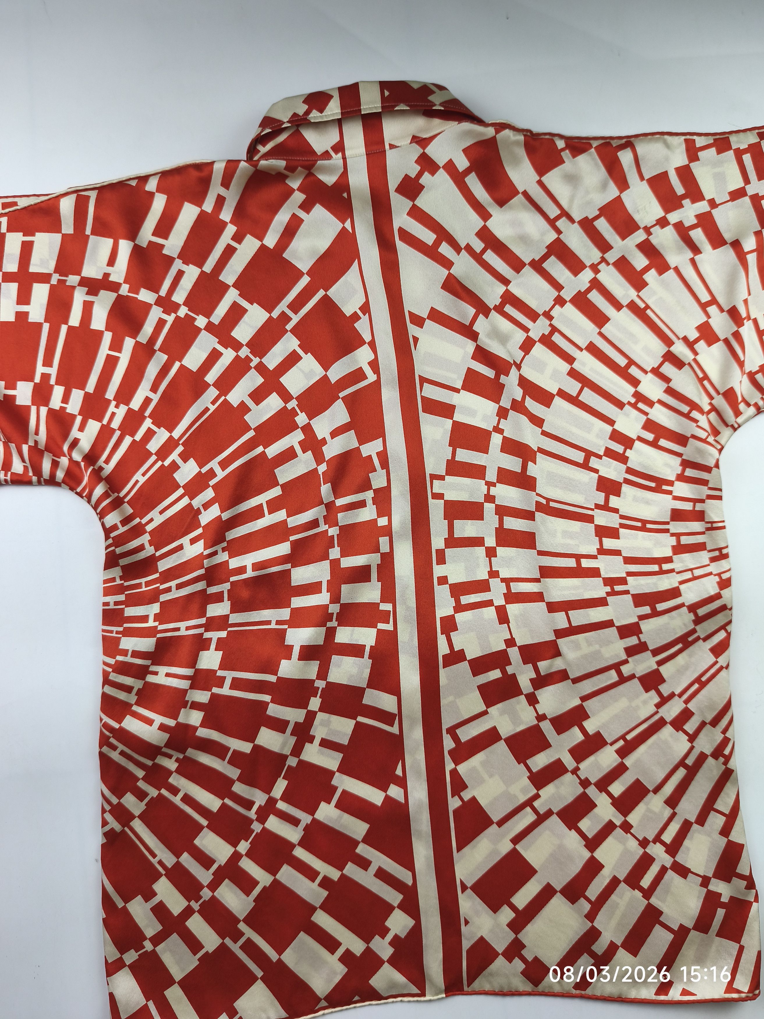 Hermes Hermes gaultier era - op'H - split sleeve - silk button up Size XS / US 0-2 / IT 36-38 - 18 Thumbnail